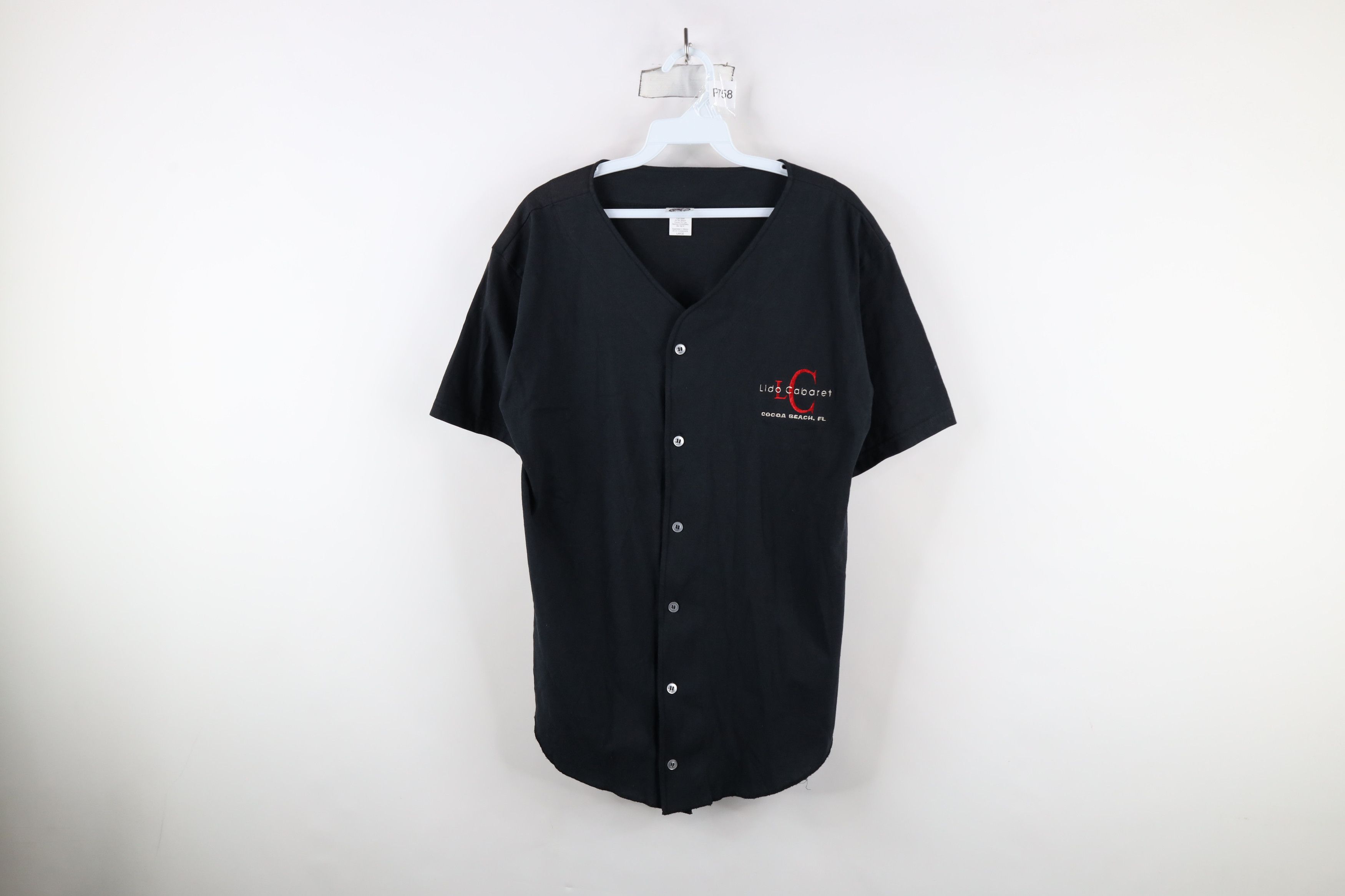 Vintage Vintage 90s Lido Cabaret Cocoa Beach Baseball Jersey Black Size US L / EU 52-54 / 3 - 1 Thumbnail