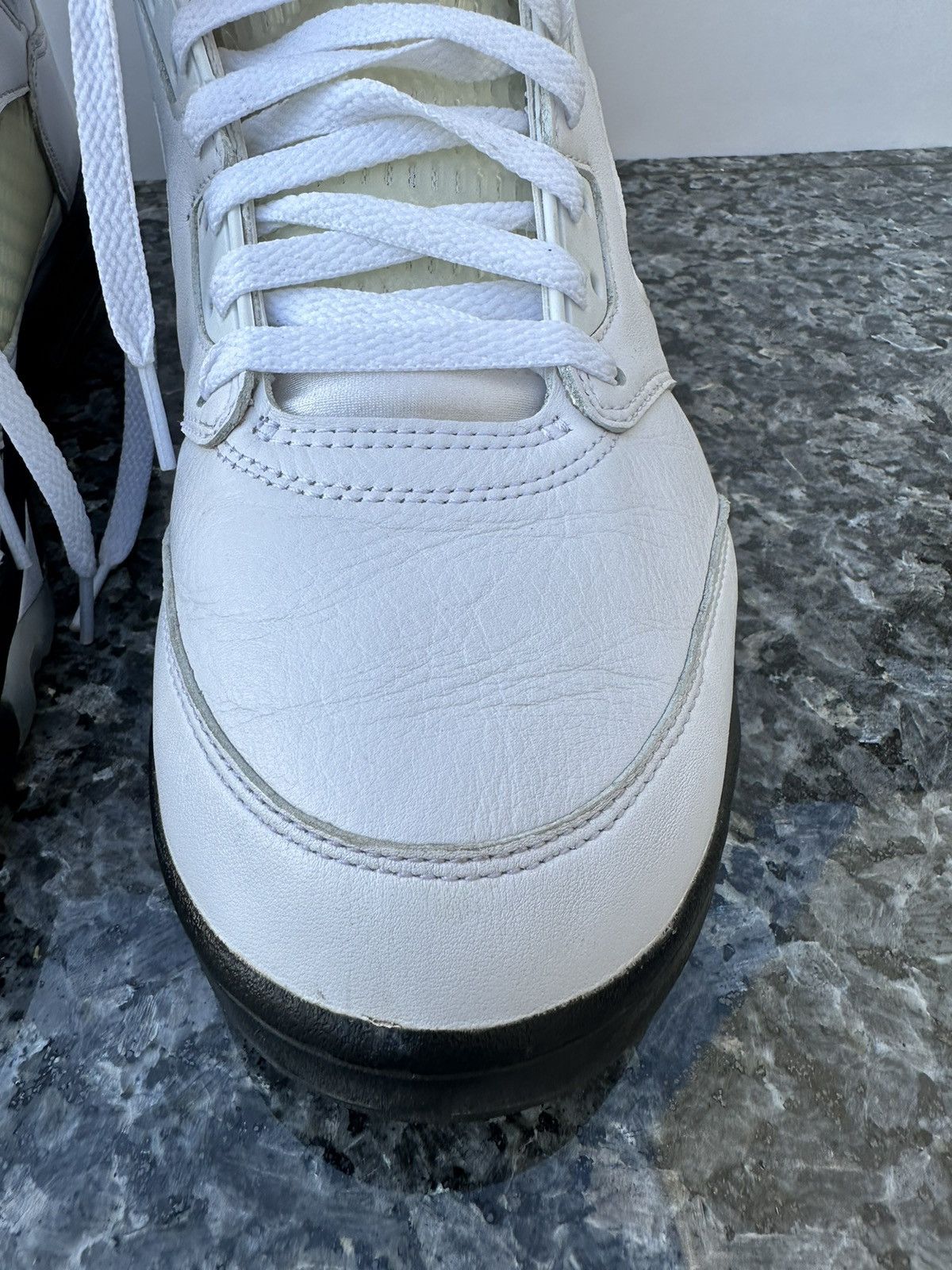 Jordan Brand × Nike Nike Air Jordan 5 Retro Fire Red (2020) White Shoe Men's 12 Size US 12 / EU 45 - 8 Thumbnail