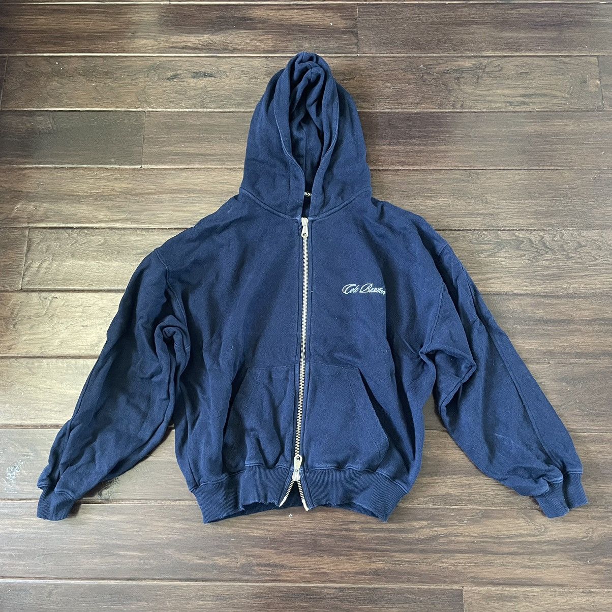 image of Cole Buxton Lightweight Zip Hoodie in Navy, Men's (Size XS)