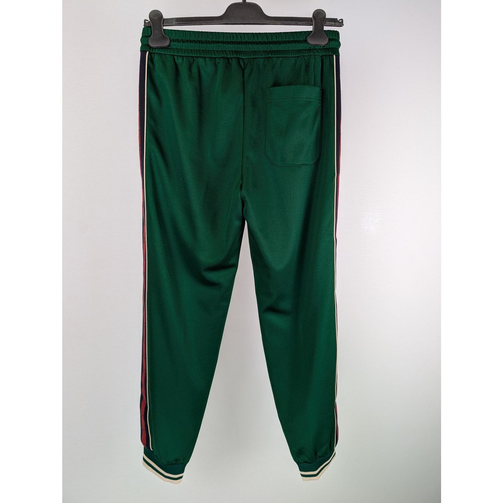 Gucci o1rshd1 Track Pants With GG Bejewled Trim Detail in Green Size US 32 / EU 48 - 7 Thumbnail