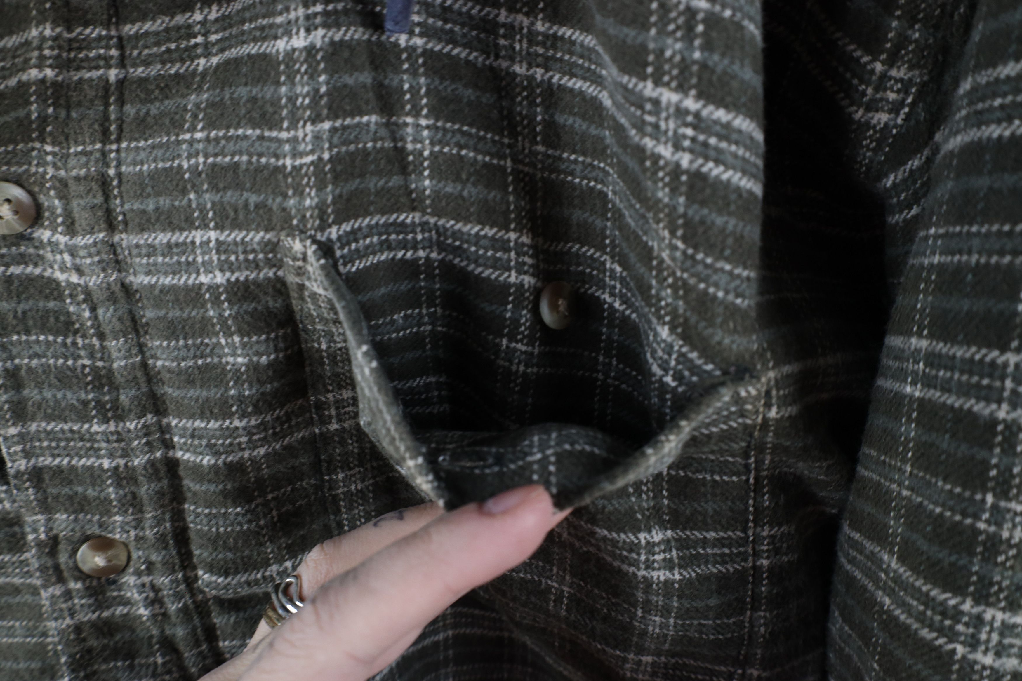 Vintage Deadstock Vintage 90s Streetwear Hooded Flannel Shirt Jacket Size US XXL / EU 58 / 5 - 7 Thumbnail