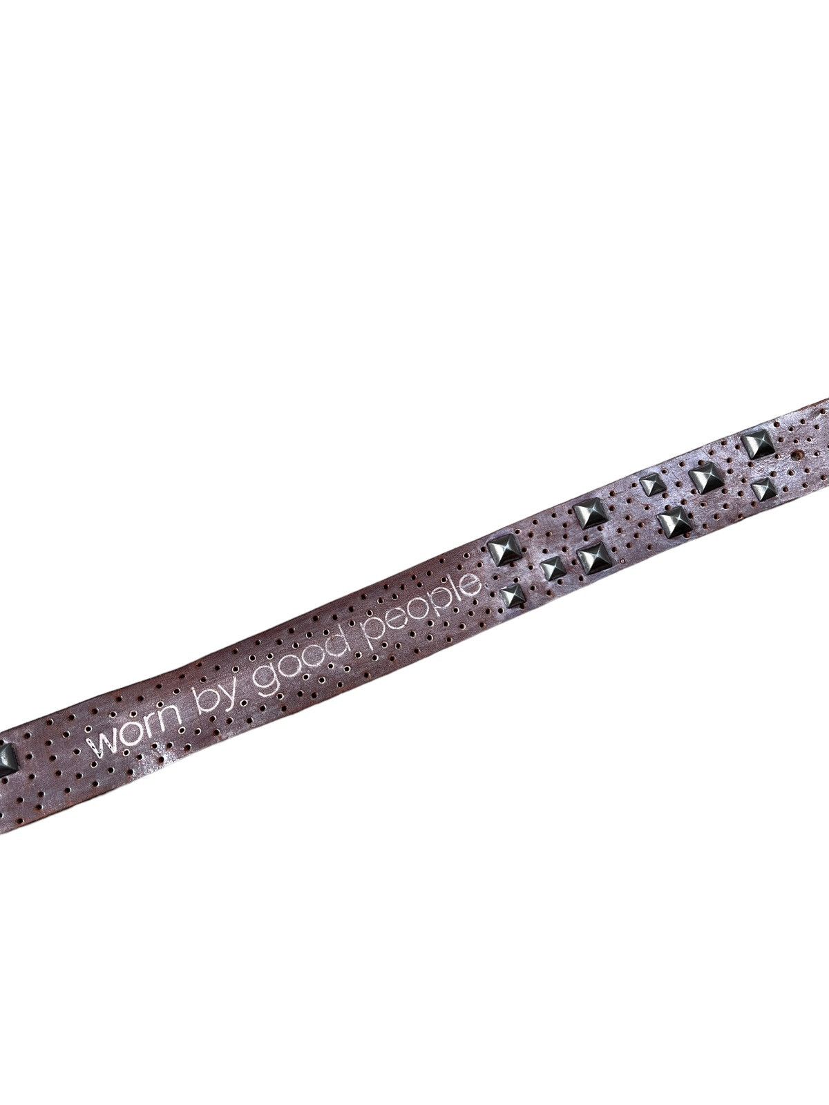 Genuine Leather × Handmade Beryll 🇺🇸 Handcrafted Studded Artisanal Leather Belt Size 34 - 4 Thumbnail
