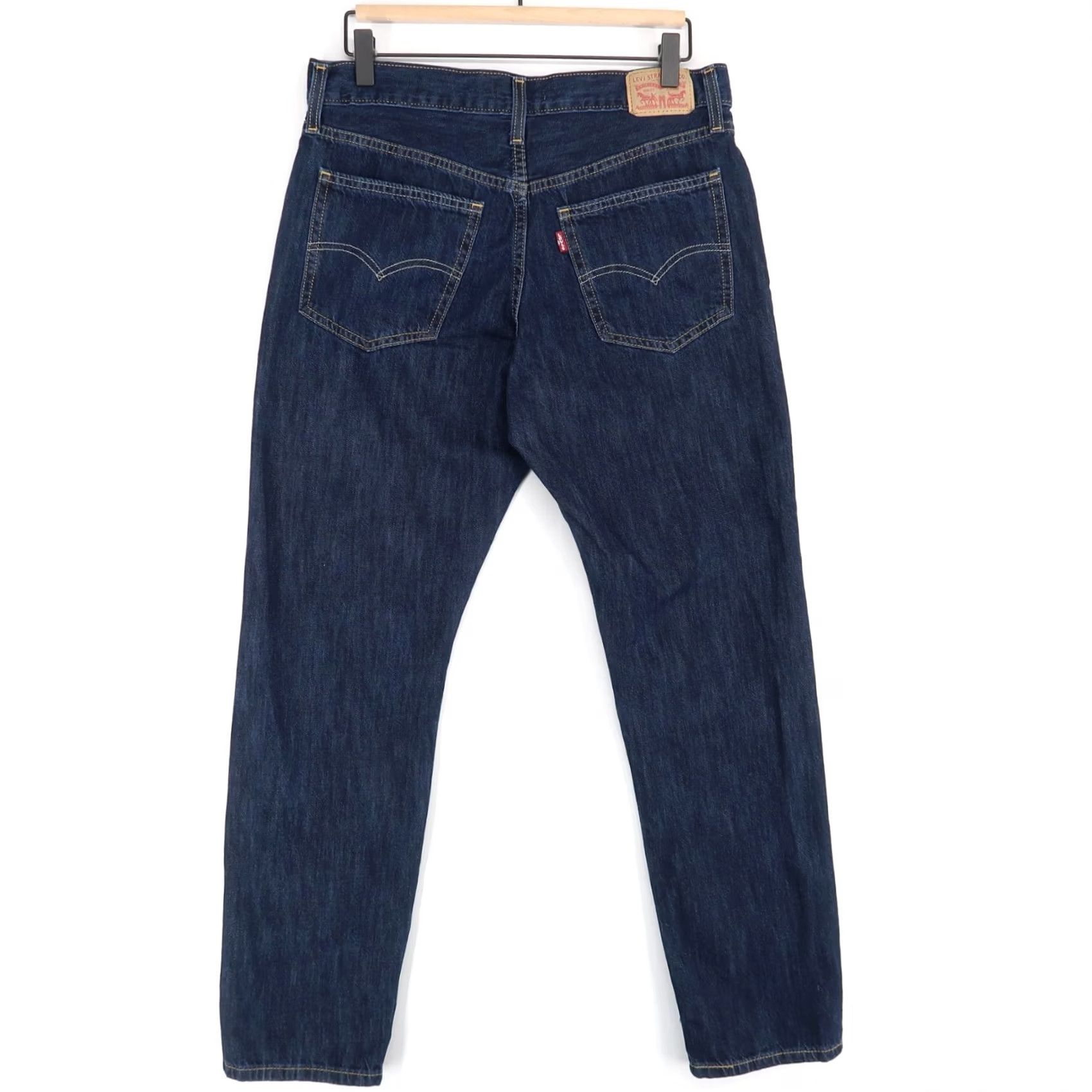 Levi's Levis Middy Straight Jeans Women 29 Dark Blue Mid Rise Regular Inseam 29 Pockets Cotton Denim Size 29" - 3 Thumbnail