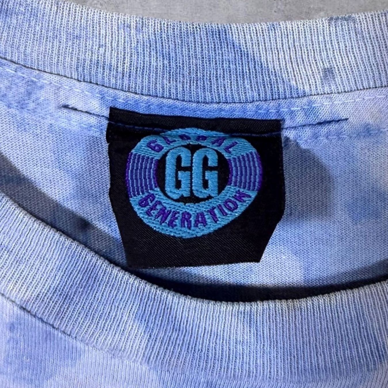 Vintage Vintage Global Generation Goth Y2K Flaming Dragon Blue Tie Dye T-Shirt XL Men Size US XL / EU 56 / 4 - 3 Thumbnail