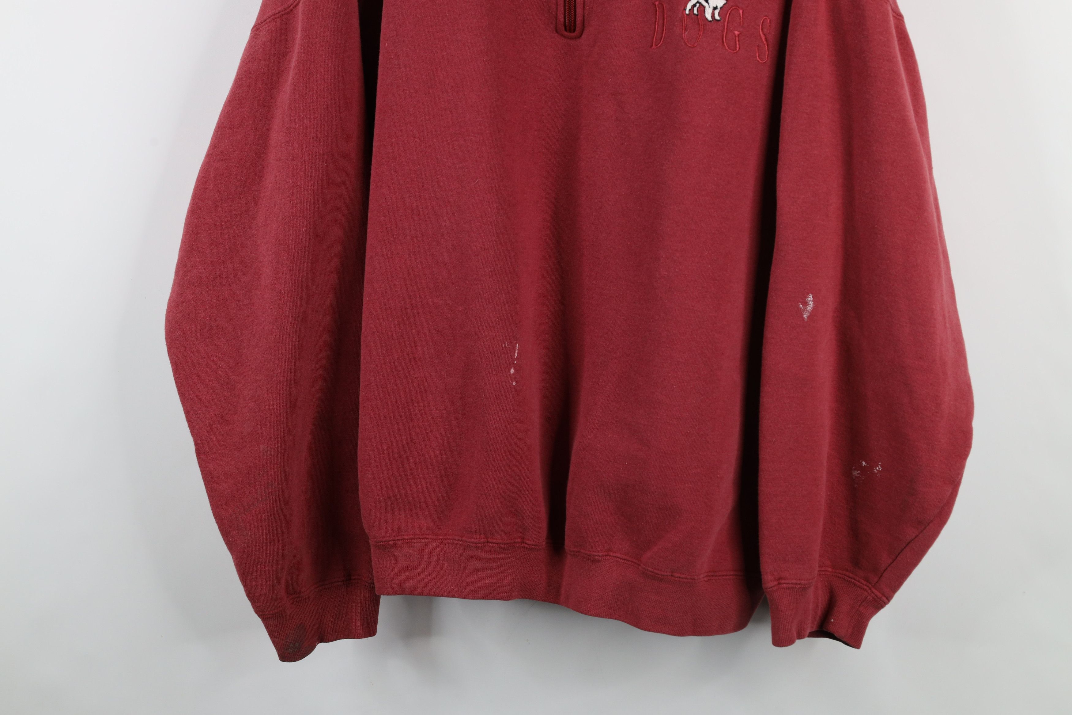 Big Dogs × Vintage Vintage 90s Big Dogs Spell Out Half Zip Pullover Sweatshirt Size US L / EU 52-54 / 3 - 3 Thumbnail