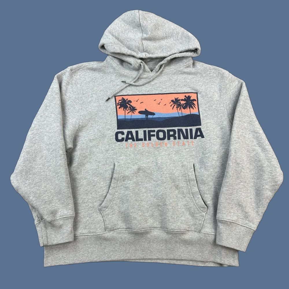 Vintage State of Mine Hoodie Mens XL Gray California Surf Graphic Pullover Sweatshirt Size US XL / EU 56 / 4 - 1 Thumbnail