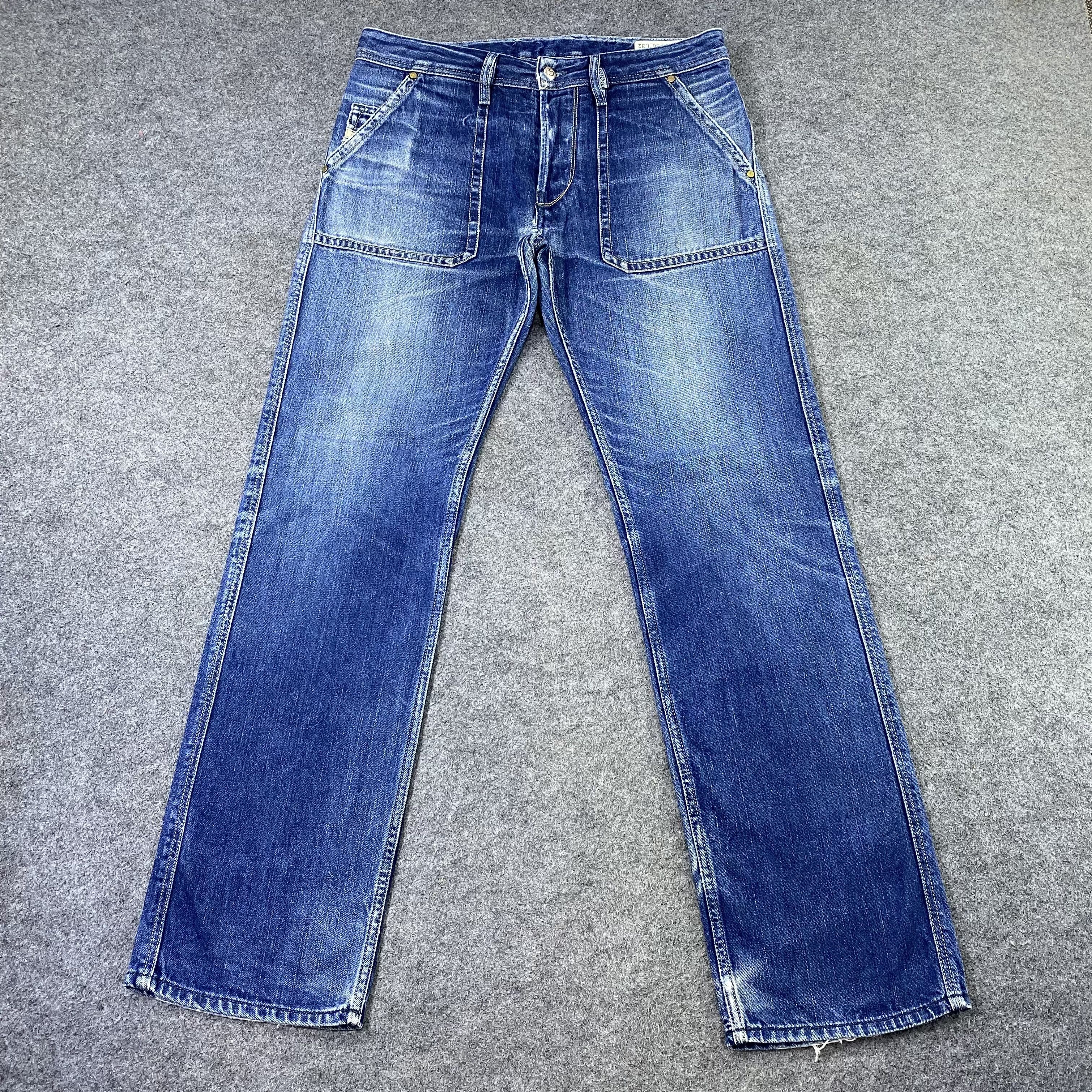 Diesel Diesel Distressed Blue Wash Jeans-J1168 Size US 33 - 2 Thumbnail