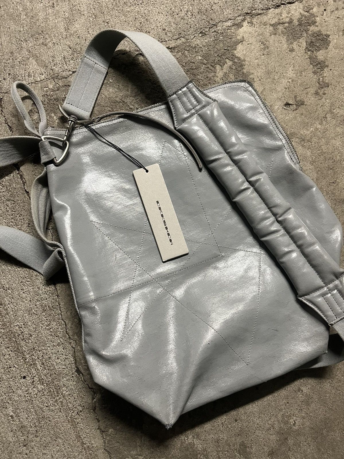 Rick Owens Drkshdw 2016 Rick Owens DRKSHDW Coated Canvas Bucket Shoulder Bag 🪣 Size ONE SIZE - 2 Thumbnail
