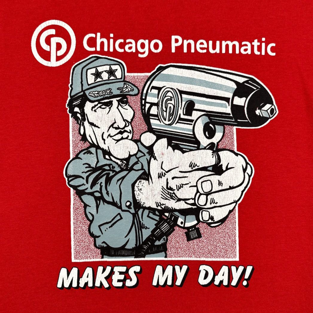 Vintage VINTAGE Dirty Harry Shirt Adult SMALL Red 70s Parody Chicago Pneumatic Eastwood Shirt Mens Red 70s Dirty Harry Parody Size US S / EU 44-46 / 1 - 2 Thumbnail