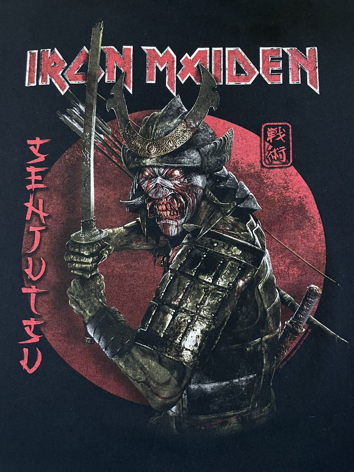 Iron Maiden Vintage Iron Maiden Japan Samurai T-Shirt Band Y2K RARE Size US XL / EU 56 / 4 - 5 Thumbnail