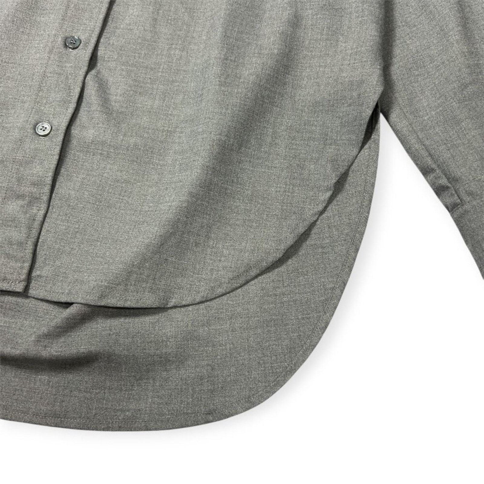 Enza Costa ENZA COSTA Oversized Button Down Shirt Size 1 Small Gray USA Size S / US 4 / IT 40 - 6 Thumbnail
