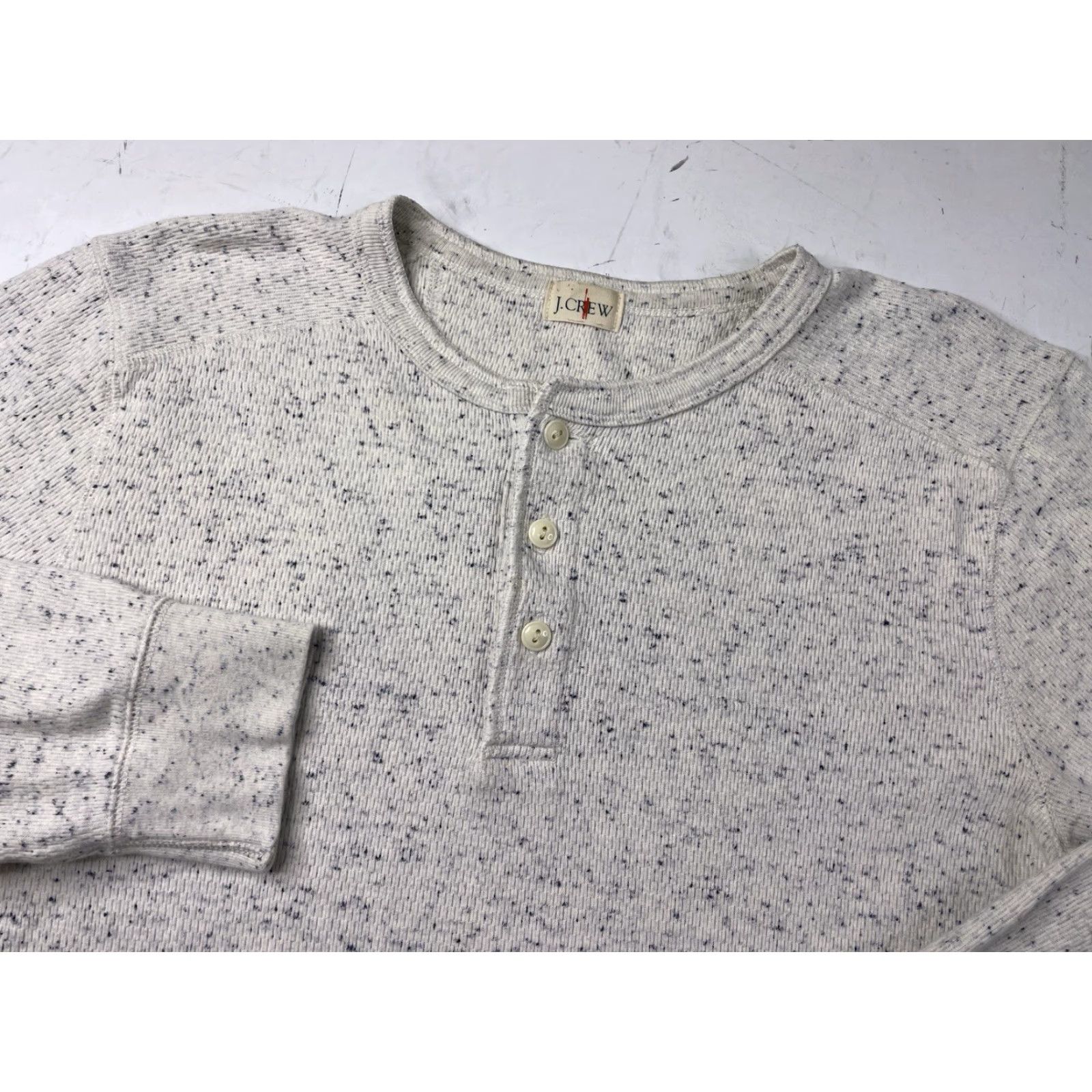 J.Crew J.CREW Shirt Mens S/M Henley Heritage Brushed Rib Knit Oarsman Thermal Waffle Solid Cotton 2020s Classic Outdoor Preppy Buttons Size US S / EU 44-46 / 1 - 2 Thumbnail