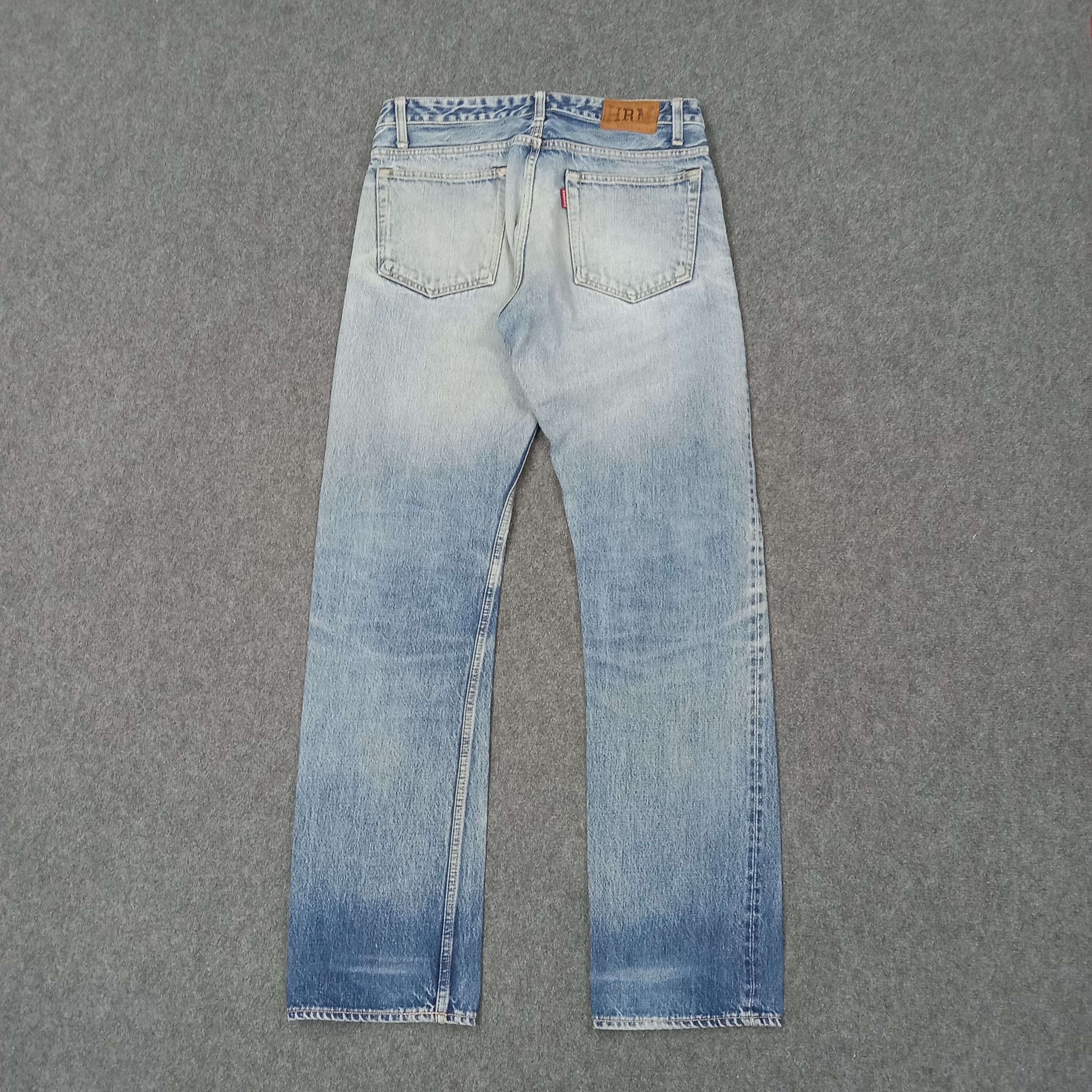 HOLLYWOOD RANCH MARKET H.Ranch.M Distressed Style Selvedge Denim Jeans C244N29 Size US 32 / EU 48 - 5 Thumbnail