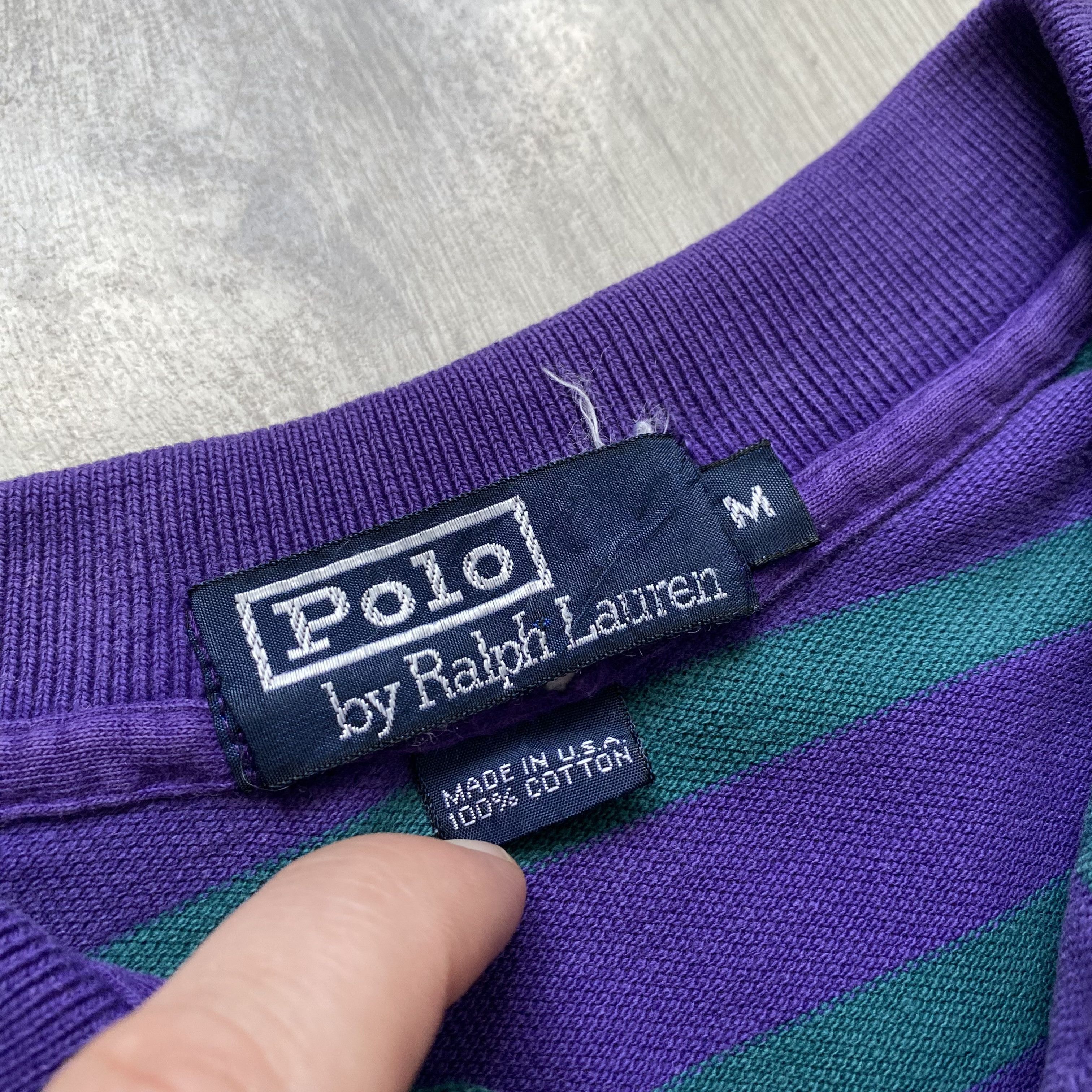 Polo Ralph Lauren Vintage 90s Polo Ralph Lauren Striped rugby shirt longsleeve Size US M / EU 48-50 / 2 - 7 Thumbnail