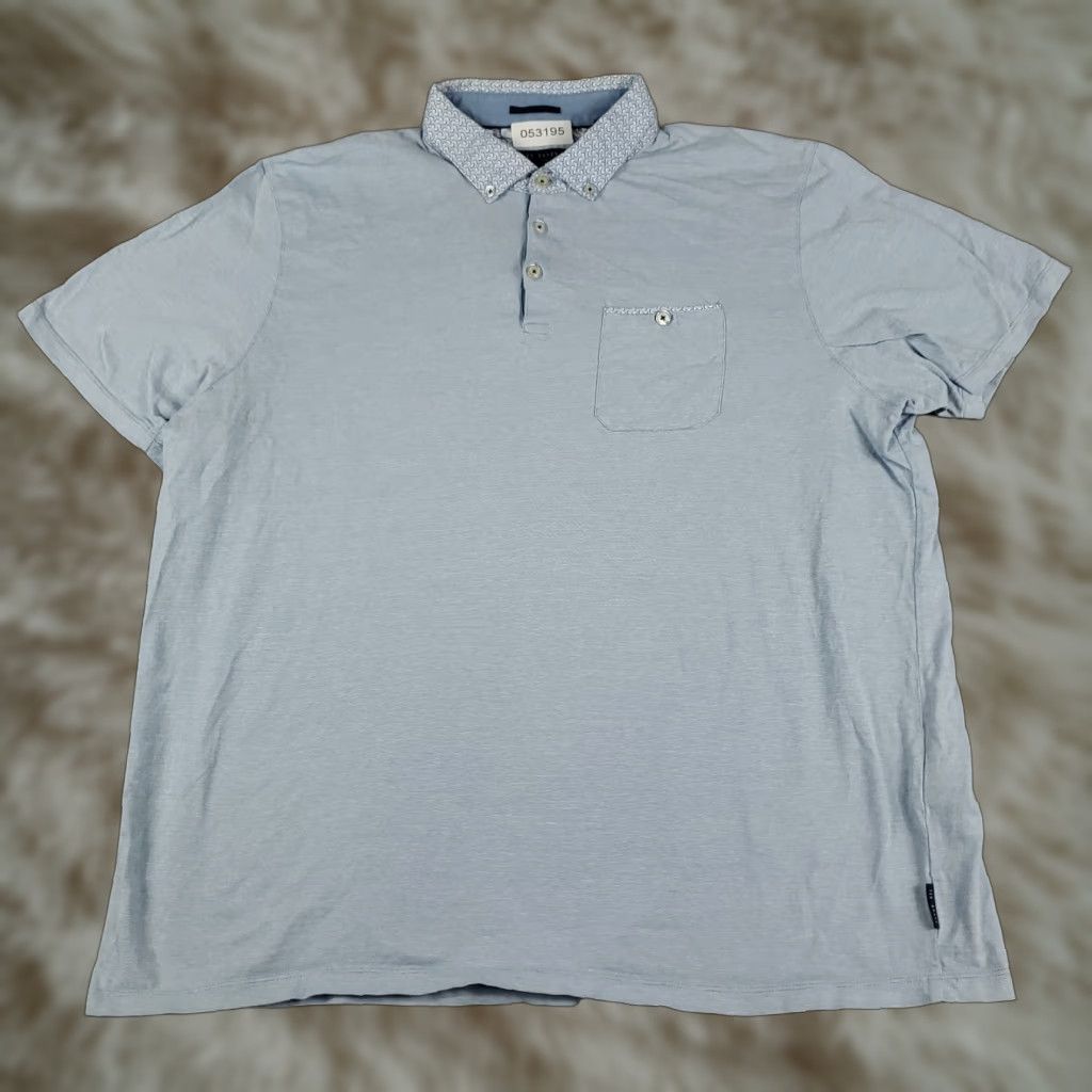 Ted Baker TED BAKER LONDON Polo Shirt Mens Size 6 Blue Short Sleeve Adult Shirt Regular Fit Coloured Casual 100% Cotton Size US S / EU 44-46 / 1 - 1 Thumbnail