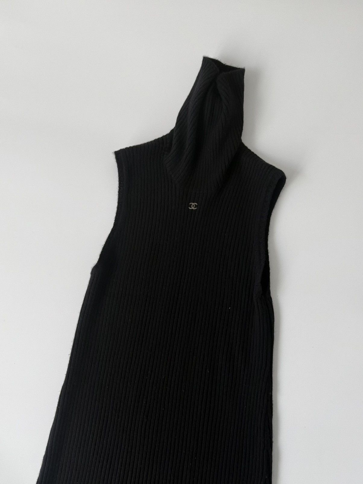 Chanel Chanel Black Pleated Turtle Neck Maxi Dress Size M / US 6-8 / IT 42-44 - 3 Thumbnail