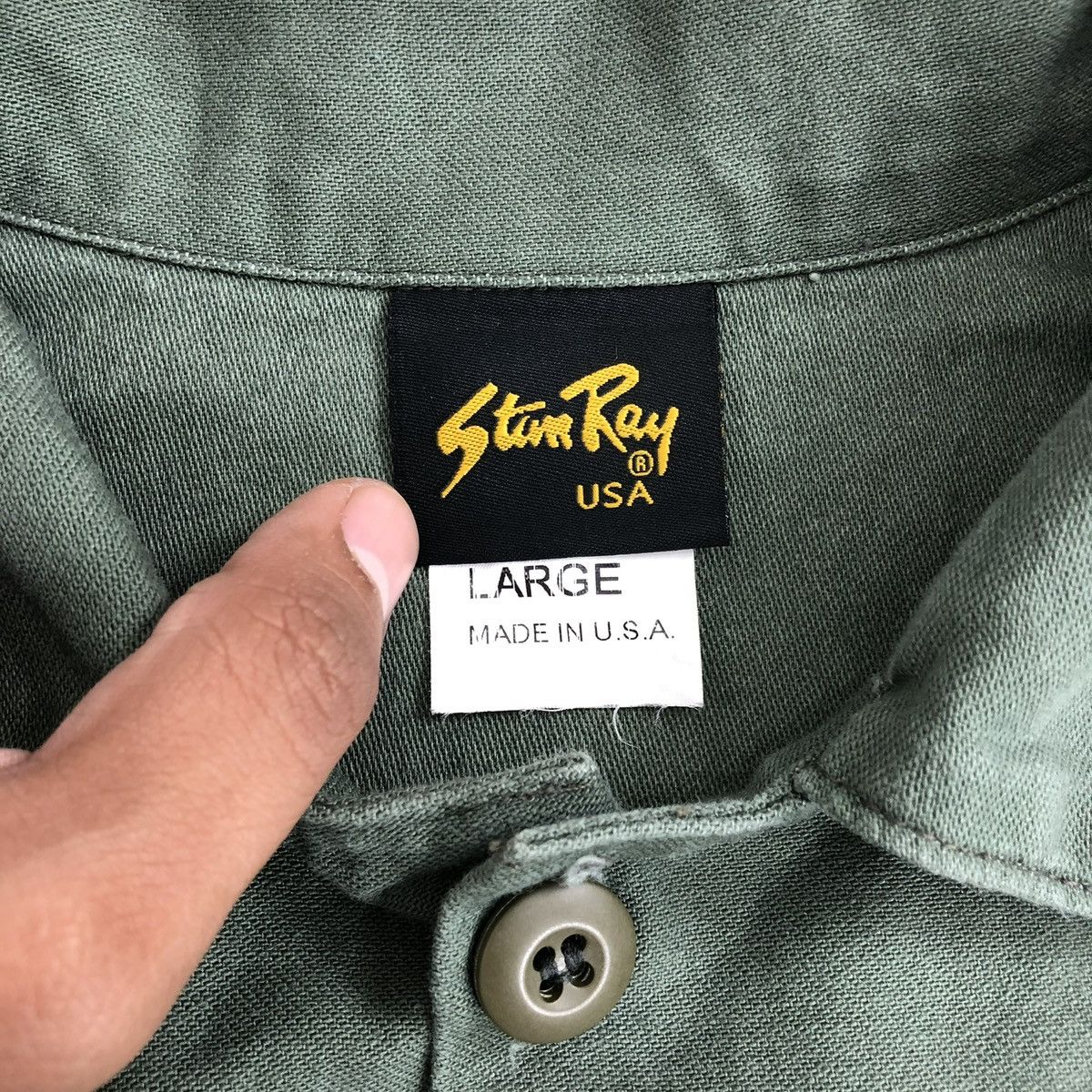 Stan Ray Vintage Stan Ray Military Olive Green Jungle Fatigue Jacket Size US L / EU 52-54 / 3 - 4 Thumbnail