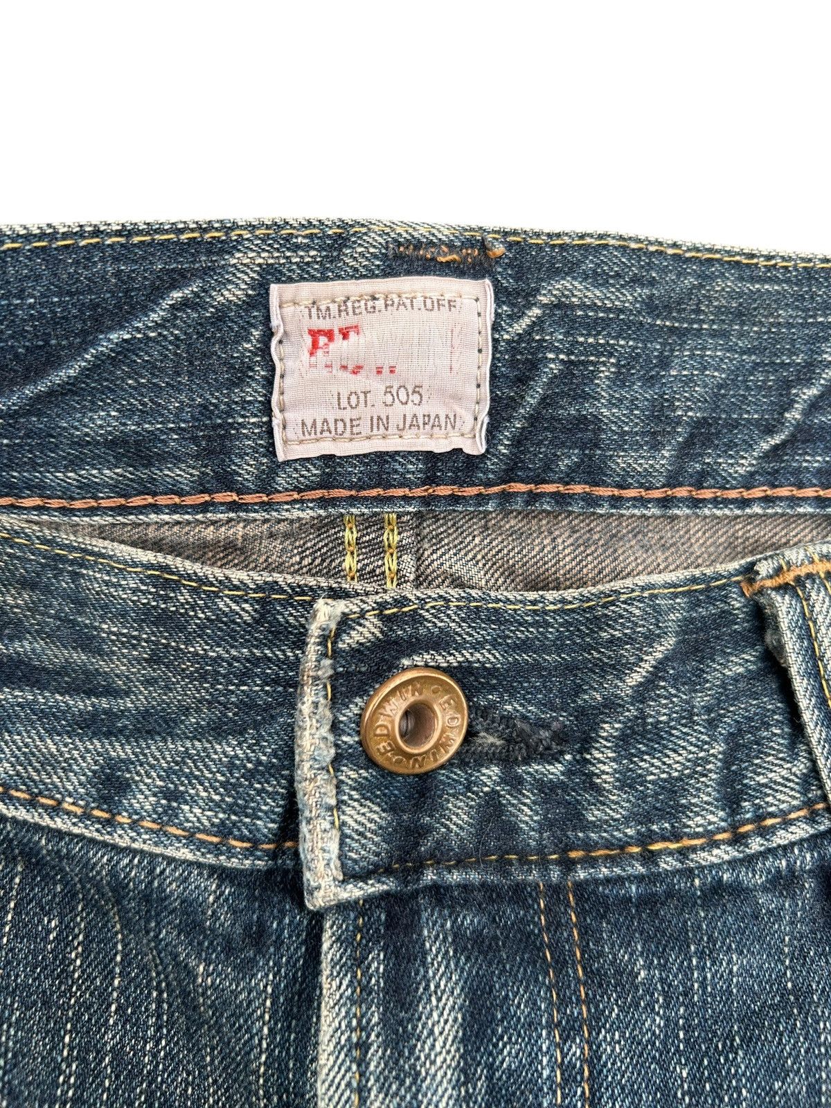 Kapital Vintage Edwin 505ZX Selvedge Distressed Denim Jeans Size US 38 / EU 54 - 4 Thumbnail