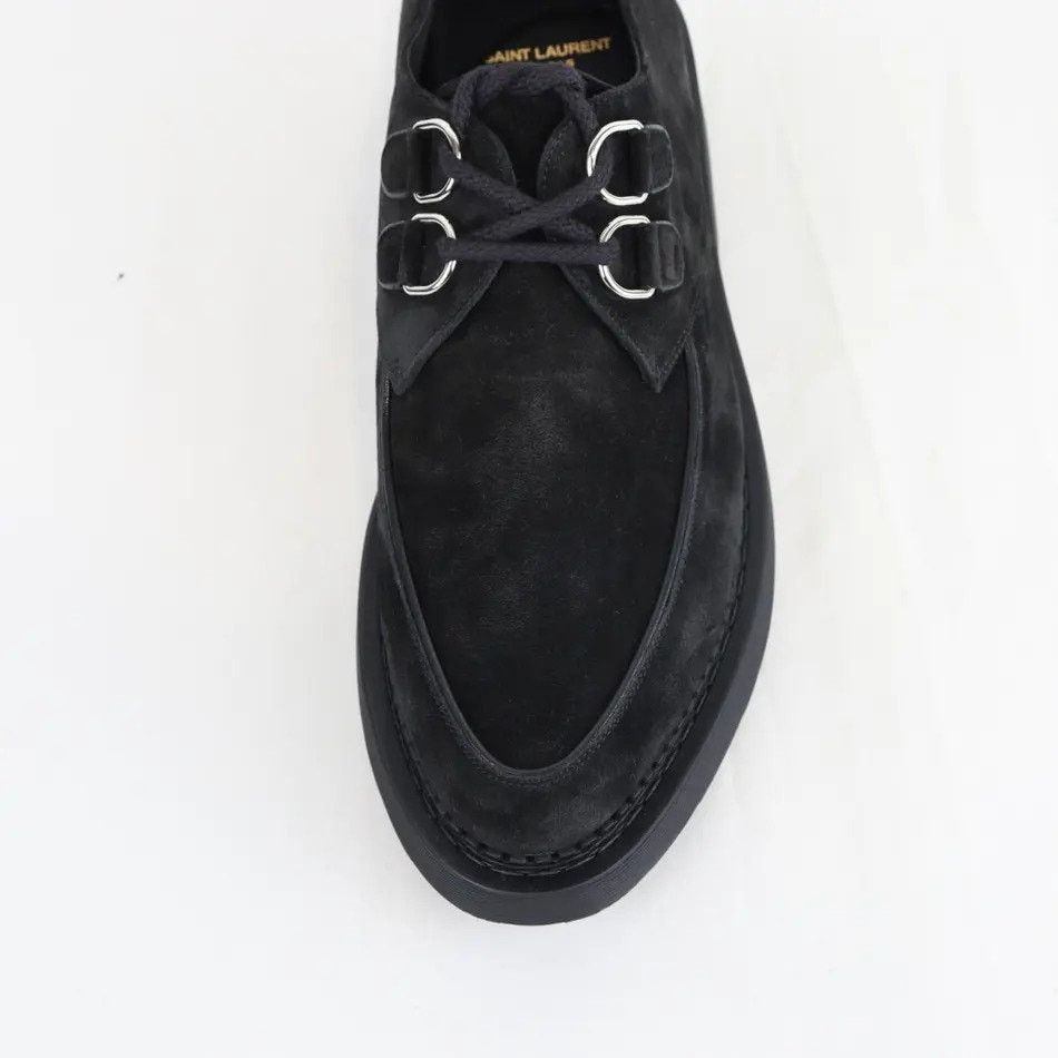 Saint Laurent Paris o1rshd1 Teddy 10 Suede Cashmere Opera Boots in Nero Size US 8.5 / EU 41-42 - 7 Thumbnail