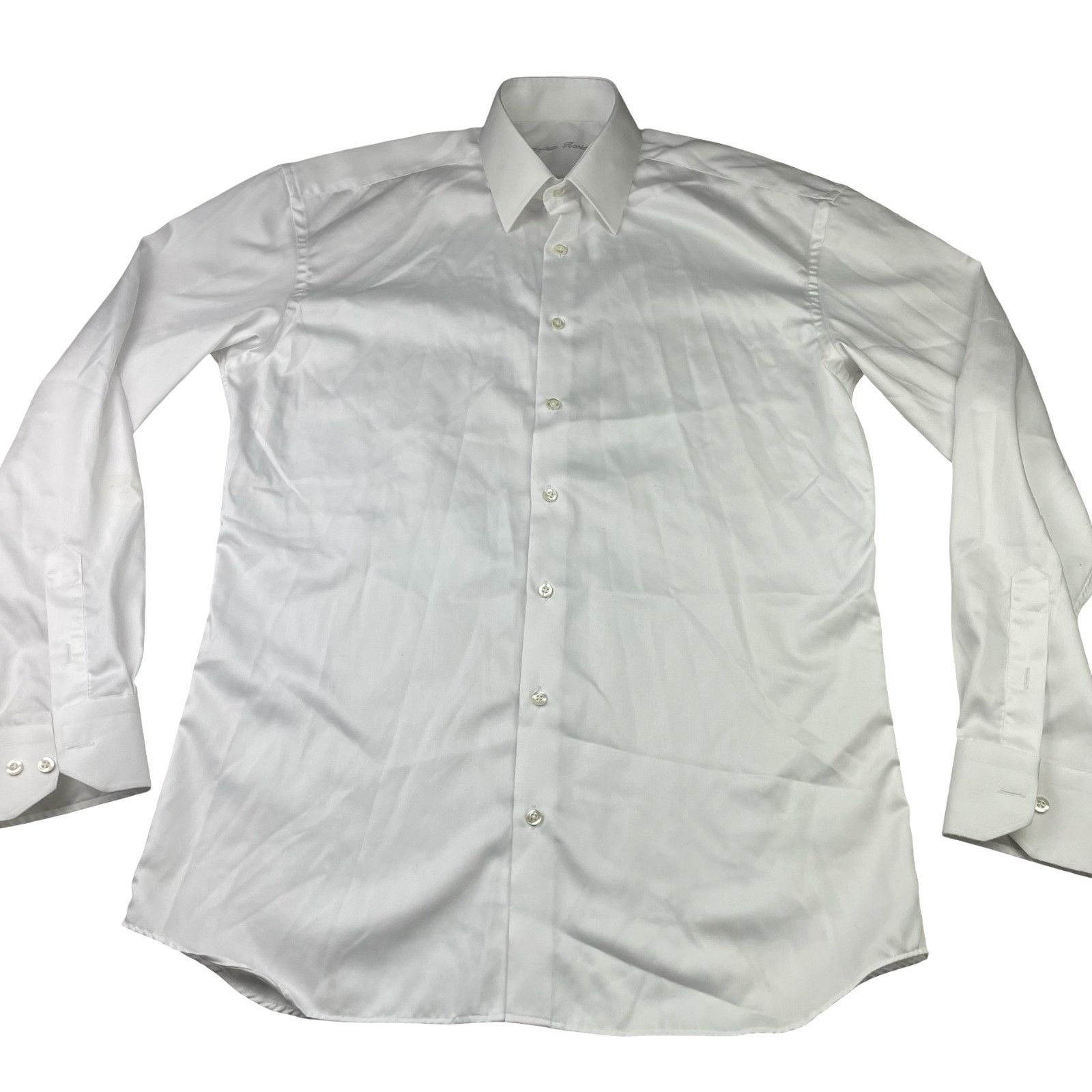 Other Furkan Korkmaz Men's Bespoke Custom 100% Cotton L/S Dress Sh Size US L / EU 52-54 / 3 - 2 Thumbnail