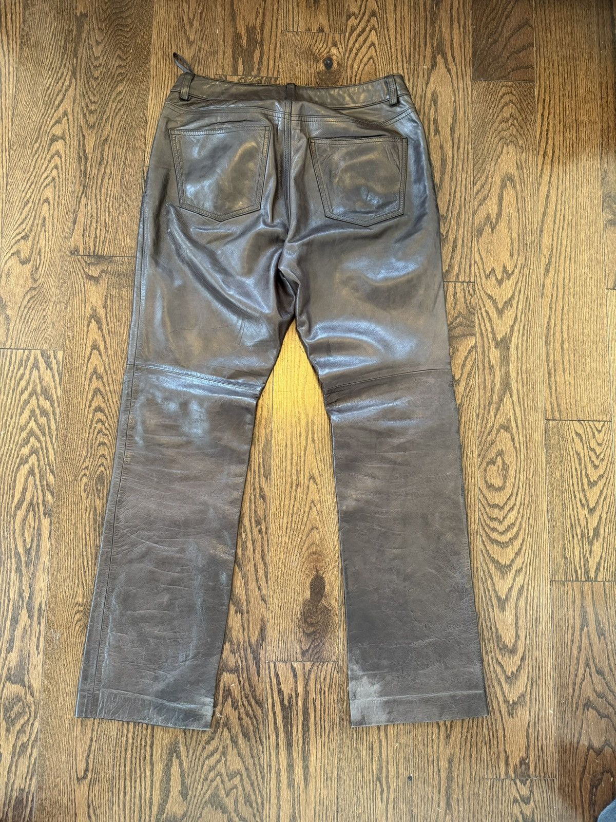 Gap Vintage Gap Brown Leather Pants Size US 30 / EU 46 - 6 Thumbnail