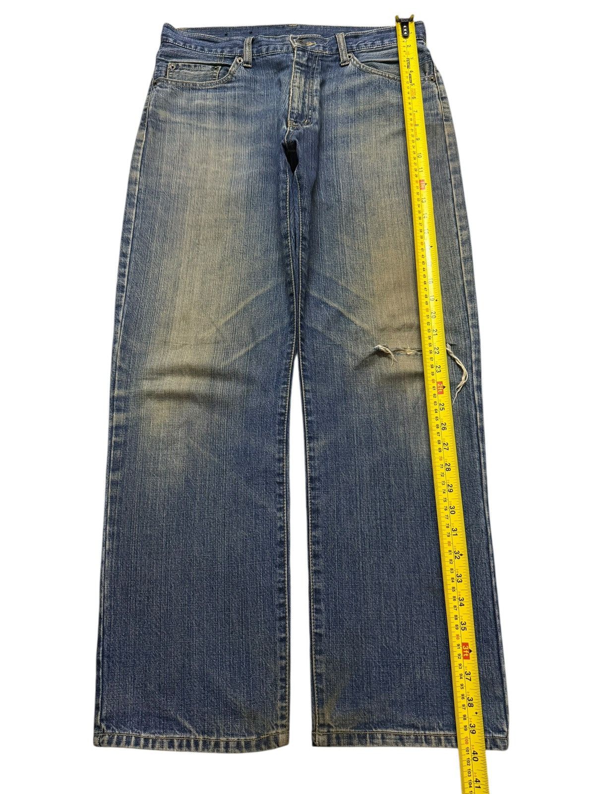 14th Addiction Vintage Y2K Japanese Brand Mud Wash Distress Wide Leg Baggy Size US 32 / EU 48 - 9 Thumbnail