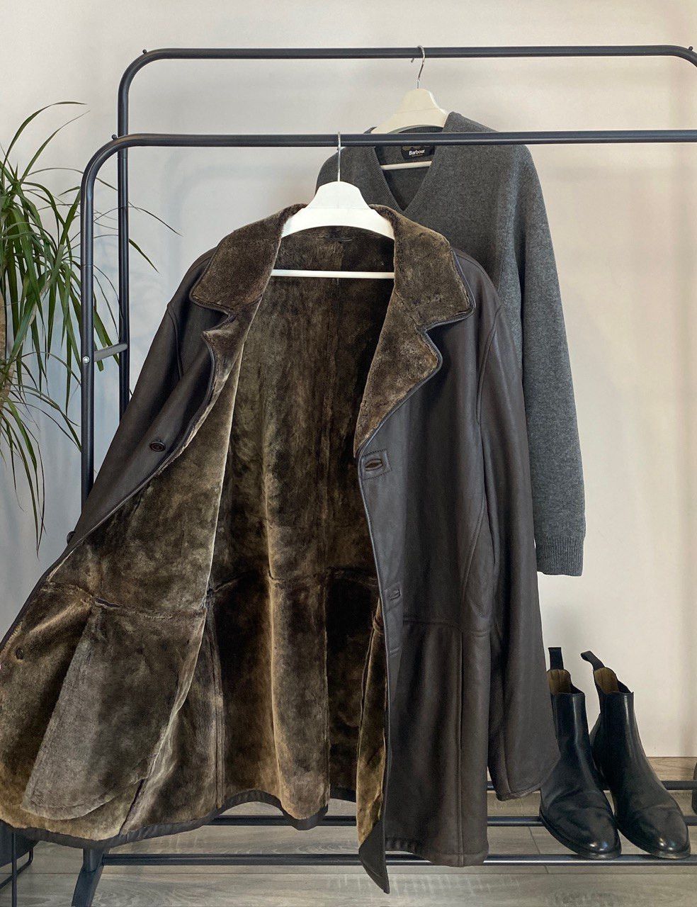 Ermenegildo Zegna Ermenegildo Zegna Shearling Coat Dark Brown Lambskin Nappa Size US XXL / EU 58 / 5 - 8 Thumbnail