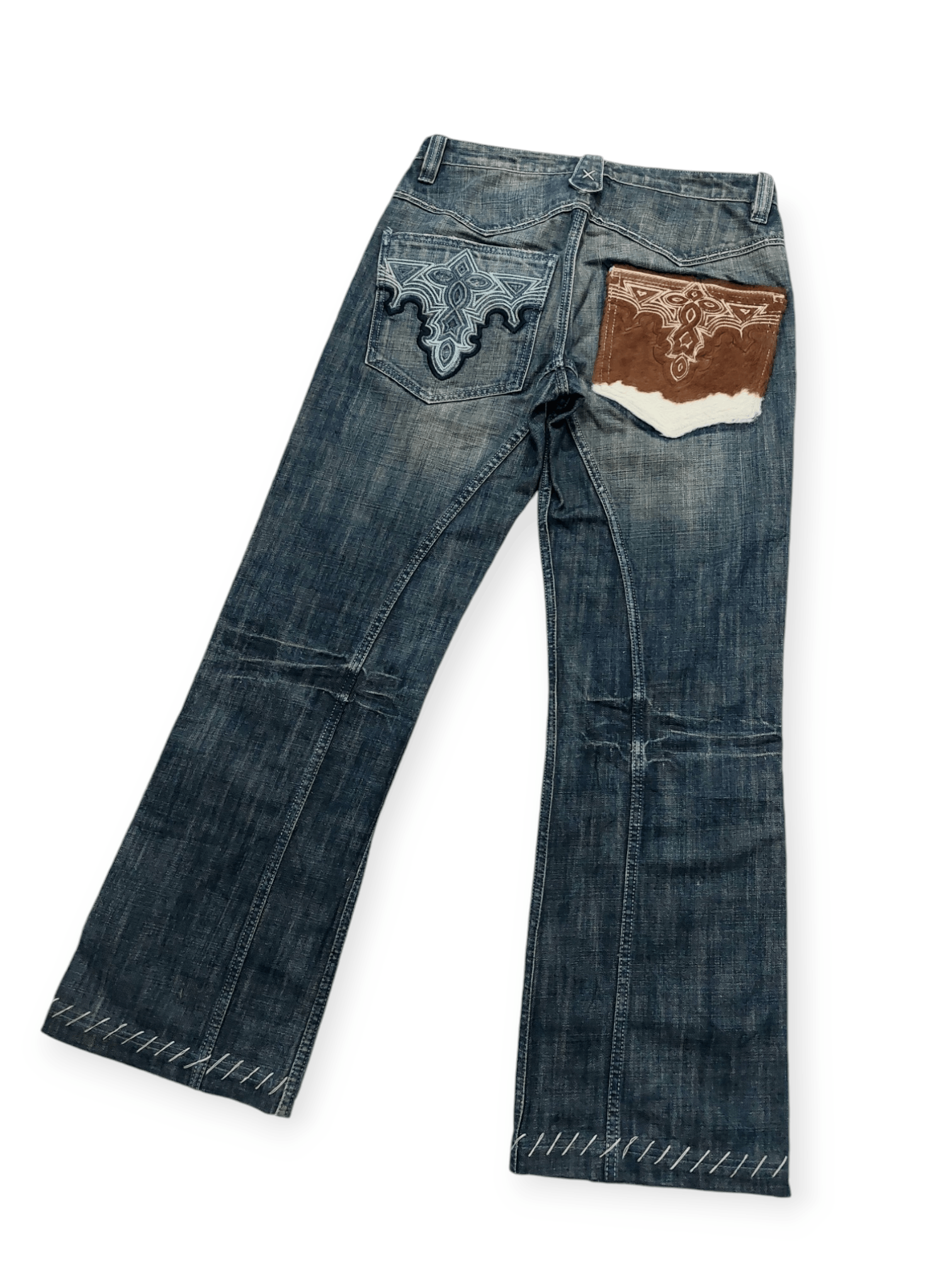 Antik Denim × If Six Was Nine Flared💥 Vintage Antik Denim Embroidered Denim Jeans Size US 31 - 2 Thumbnail