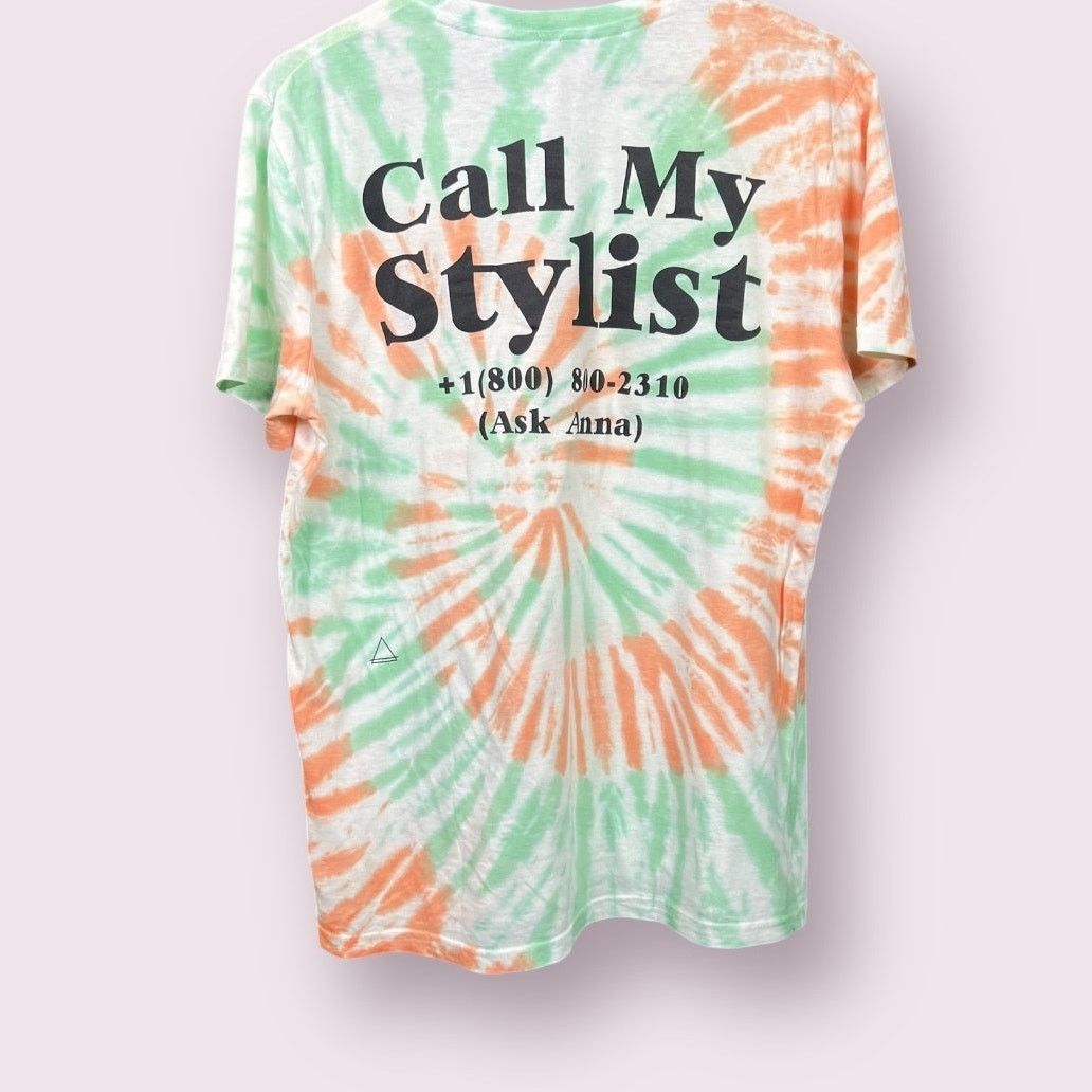 Eleven Paris Men's Elevenparis Tie-Dye Call My Stylist T-shirt Size Small Size US S / EU 44-46 / 1 - 3 Thumbnail