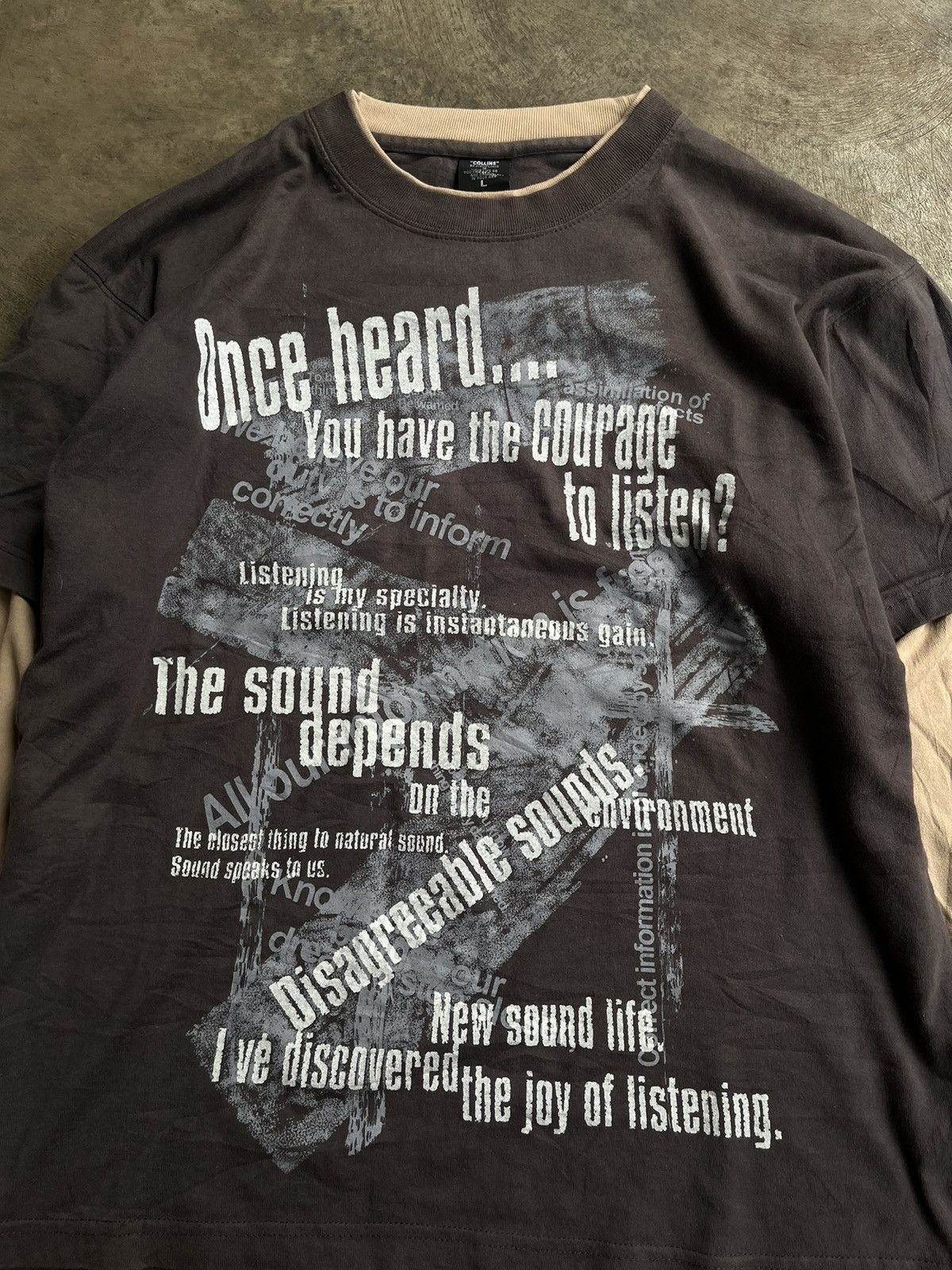If Six Was Nine 2000s JAPANESE COLLINS POEM DOUBLE LAYER GOTHIC PUNK STYLE Size US L / EU 52-54 / 3 - 3 Thumbnail
