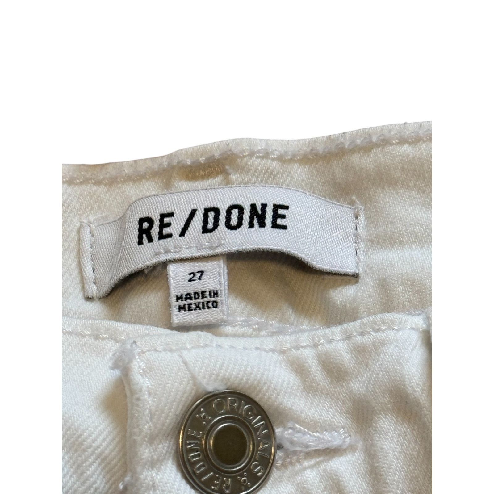 RE/DONE Re/Done Jeans Women 27 White 90s Loose High Rise Straight Size 27" / US 4 / IT 40 - 6 Thumbnail