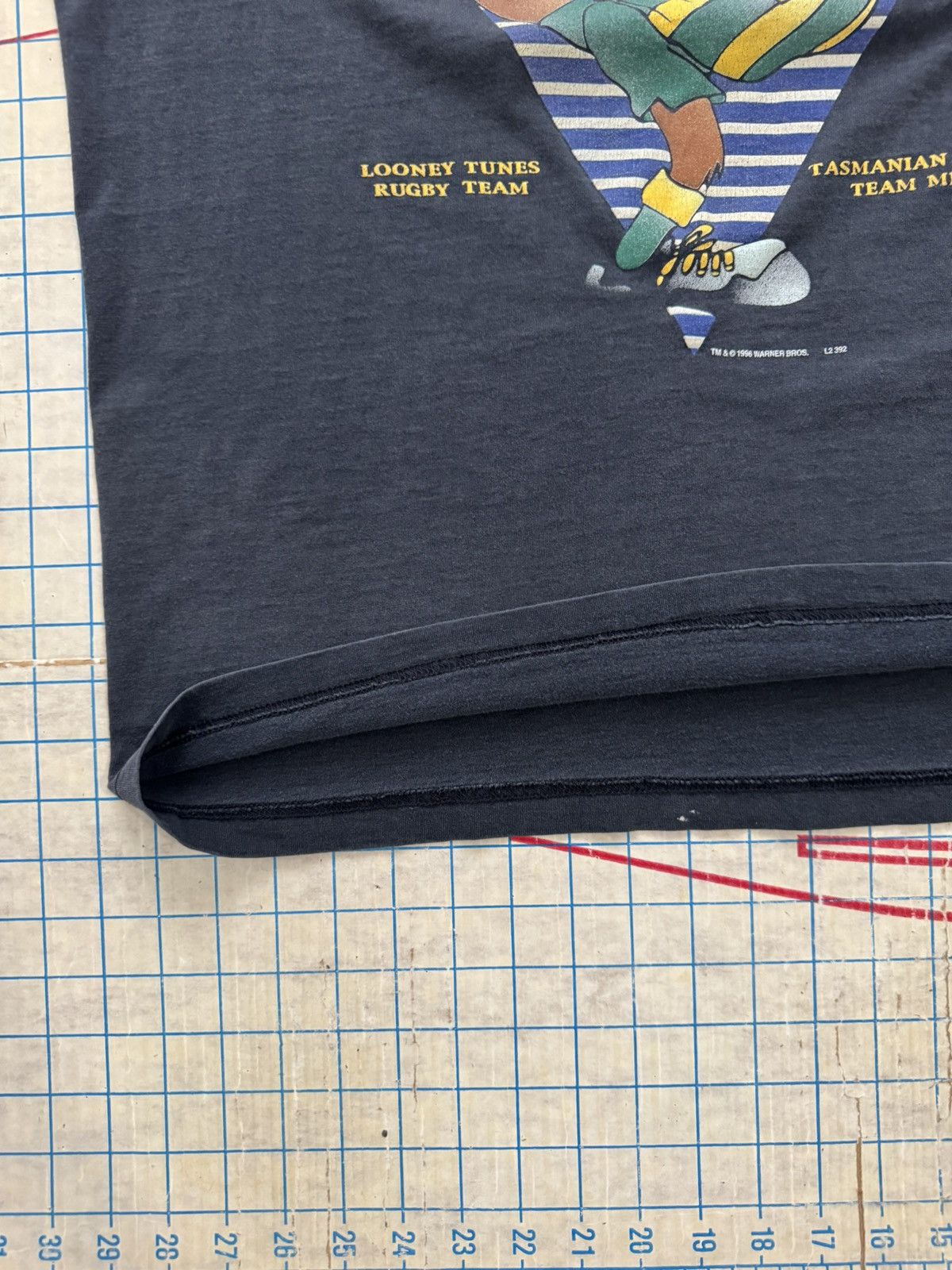 Vintage Vintage Admit One Tasmanian Devil Taz Rugby Tee Faded Black Size US L / EU 52-54 / 3 - 6 Thumbnail