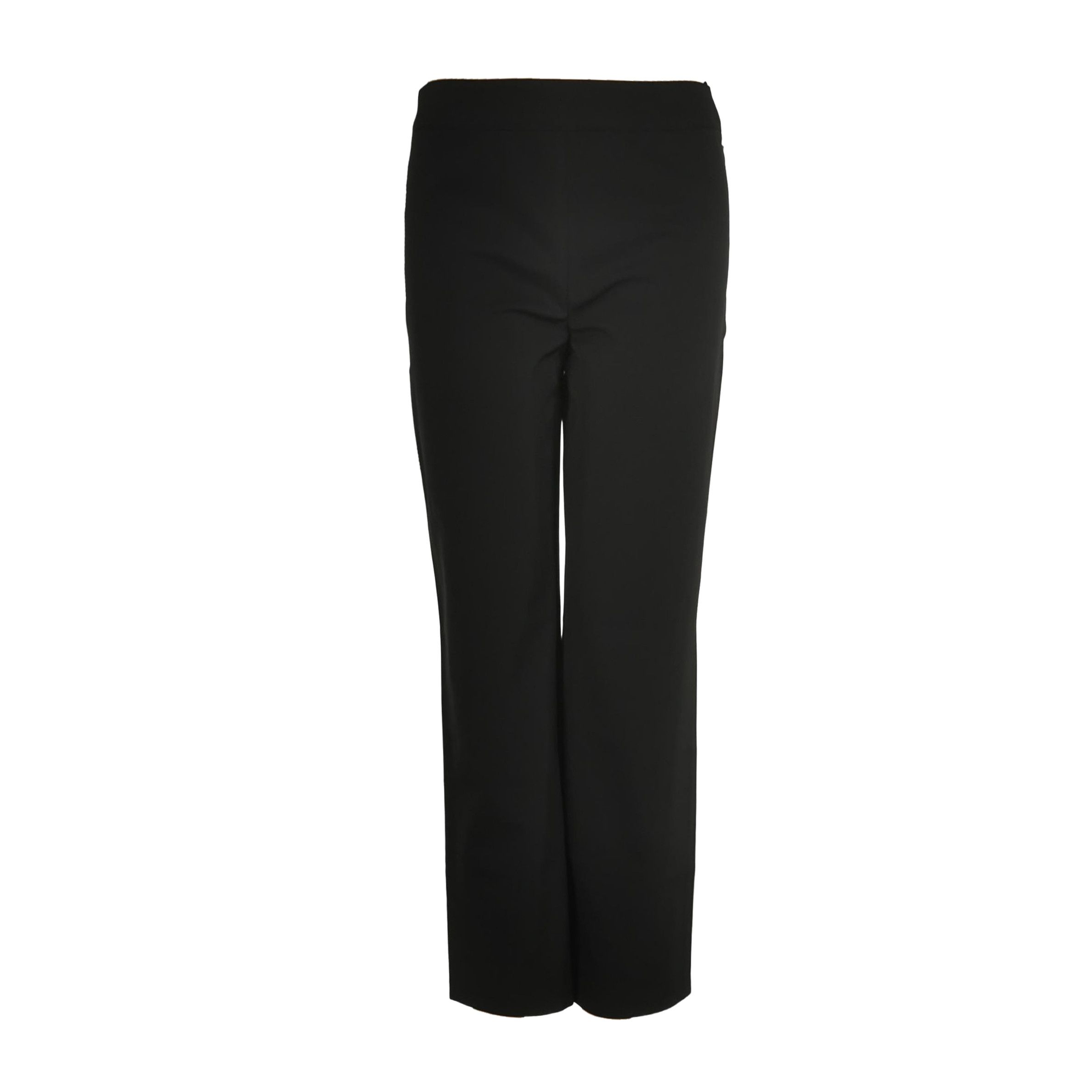 Prada Prada Solid Black Wide Leg Trousers Size 38 0089 Size 38" / US 16 / IT 52 - 1 Thumbnail