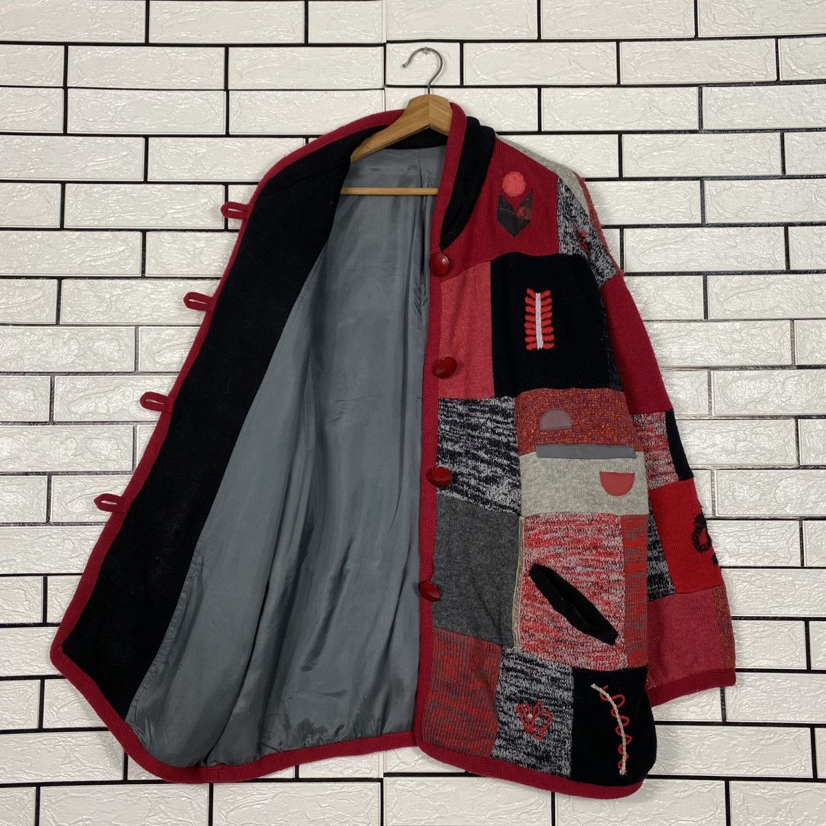 Japanese Brand Vintage Indigo Overcoat Jacket Patchwork Jacket Issey Miyake Size US M / EU 48-50 / 2 - 12 Thumbnail