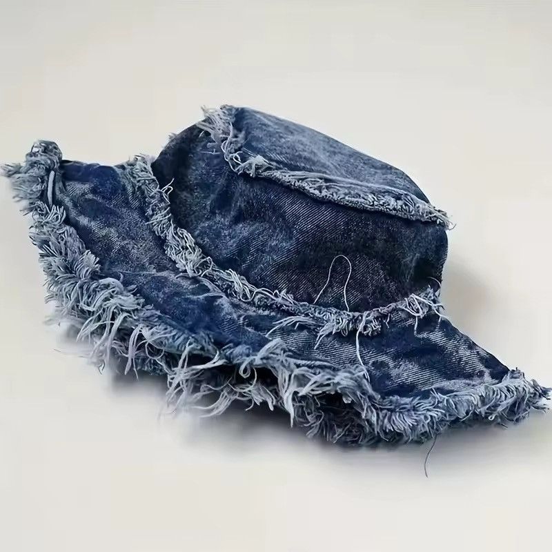 Japanese Brand Avant Garde Washed Reversible Distressed Raw Bucket Hat Size ONE SIZE - 6 Thumbnail