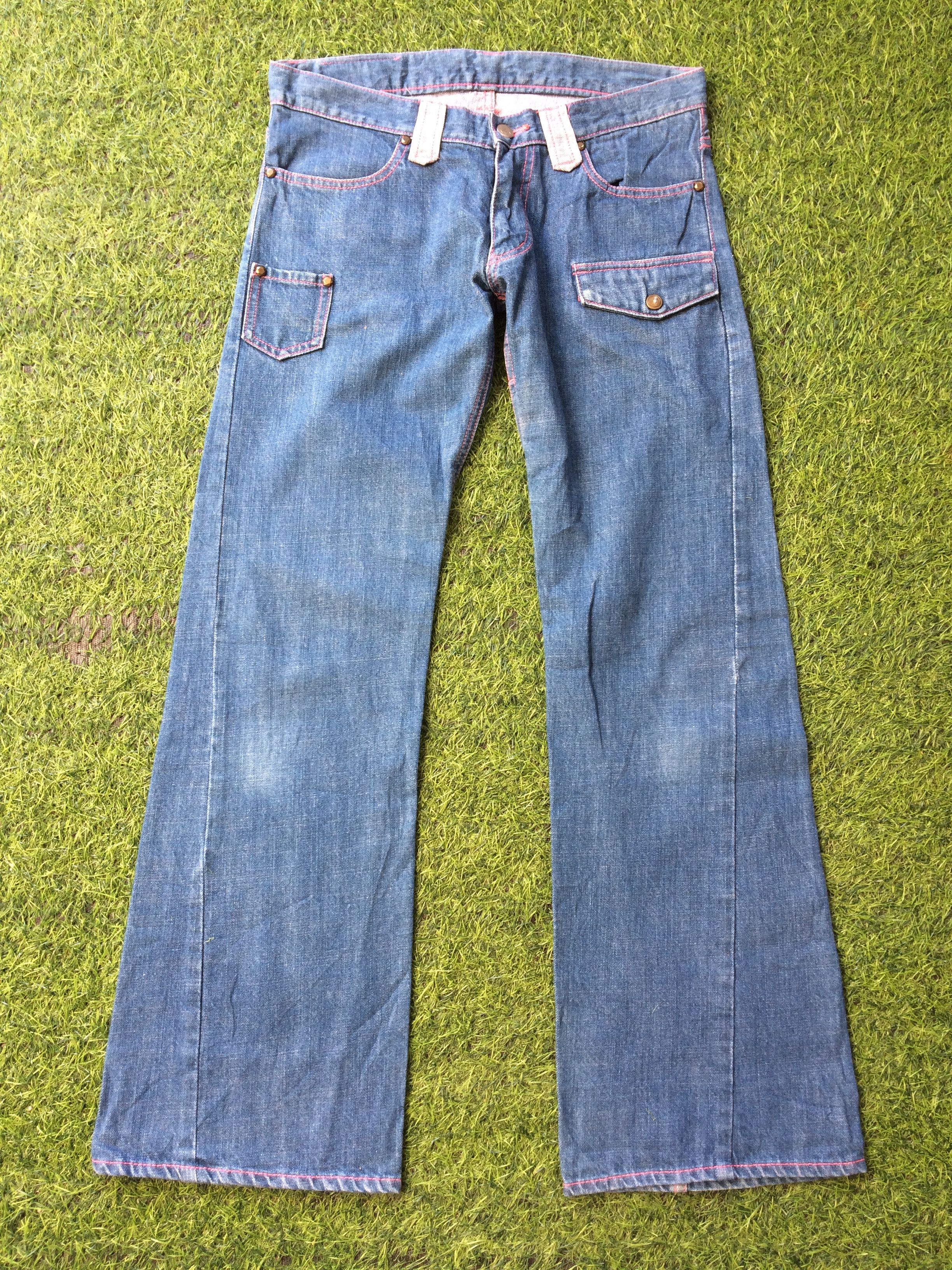 Japanese Brand Japanese Contrast Pocket Bootcut Jeans #D-517 Size US 29 - 2 Thumbnail