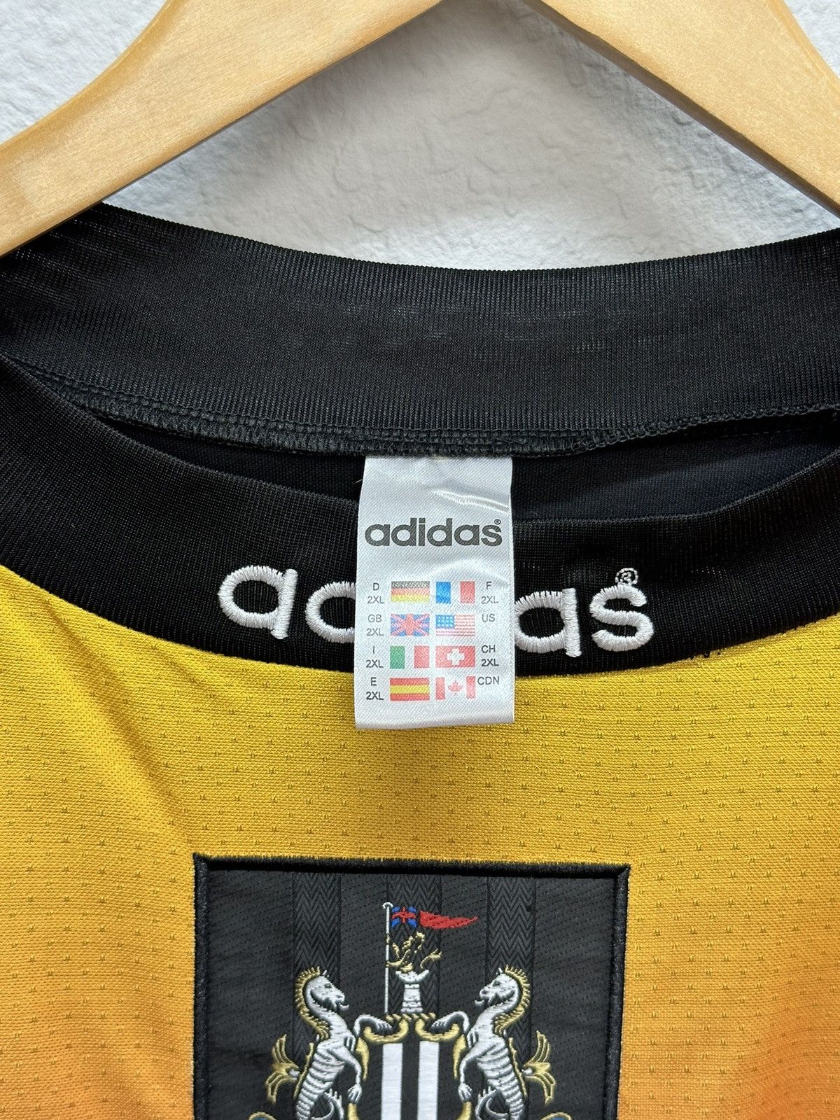 Vintage Adidas Newcastle 1996 1997 Goalkeeper Football Soccer Jersey Size US XL / EU 56 / 4 - 4 Thumbnail