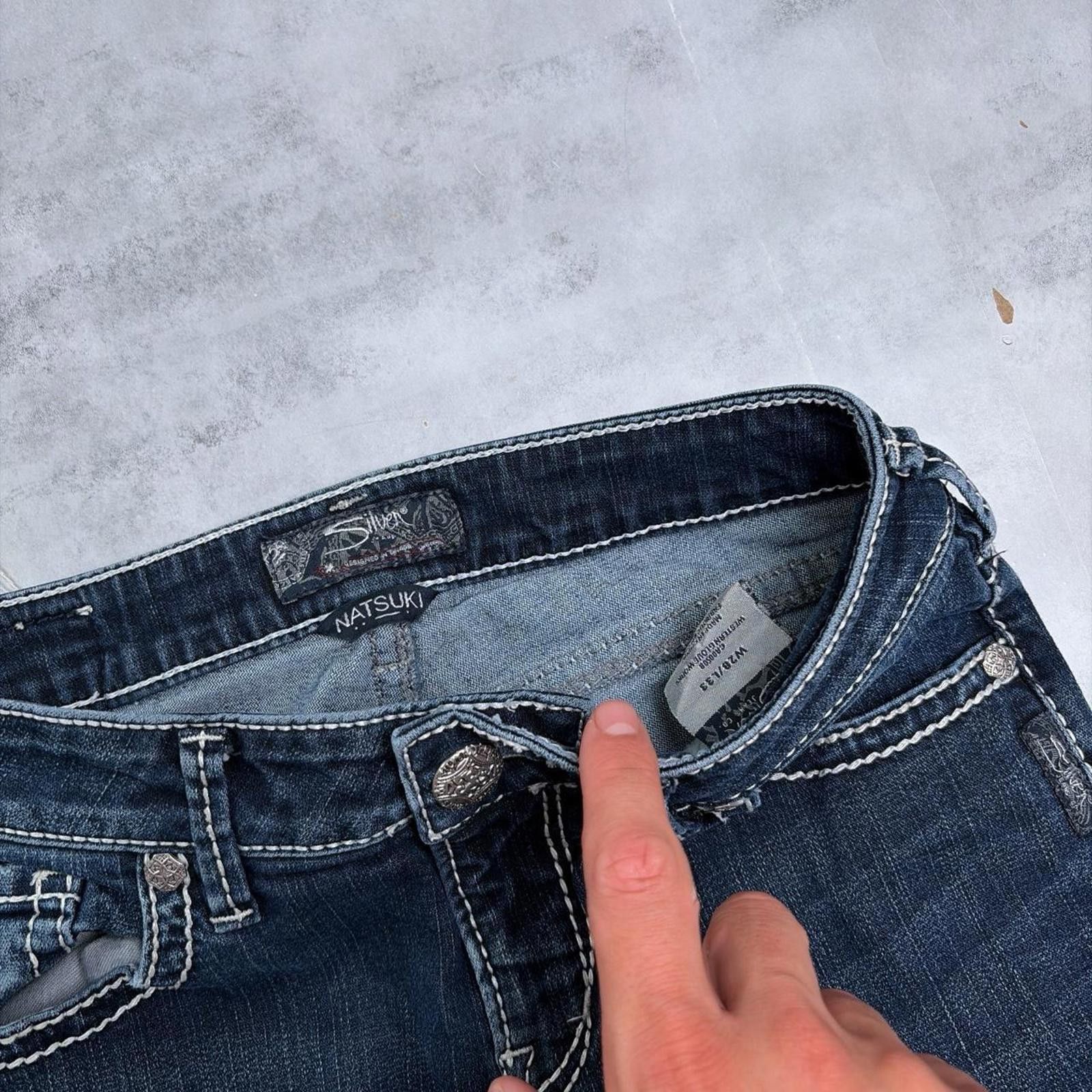 Silver Jeans Co. Y2K Silver Jeans Grunge Natsuki Bootcut Denim Jeans Size 28" / US 6 / IT 42 - 5 Thumbnail