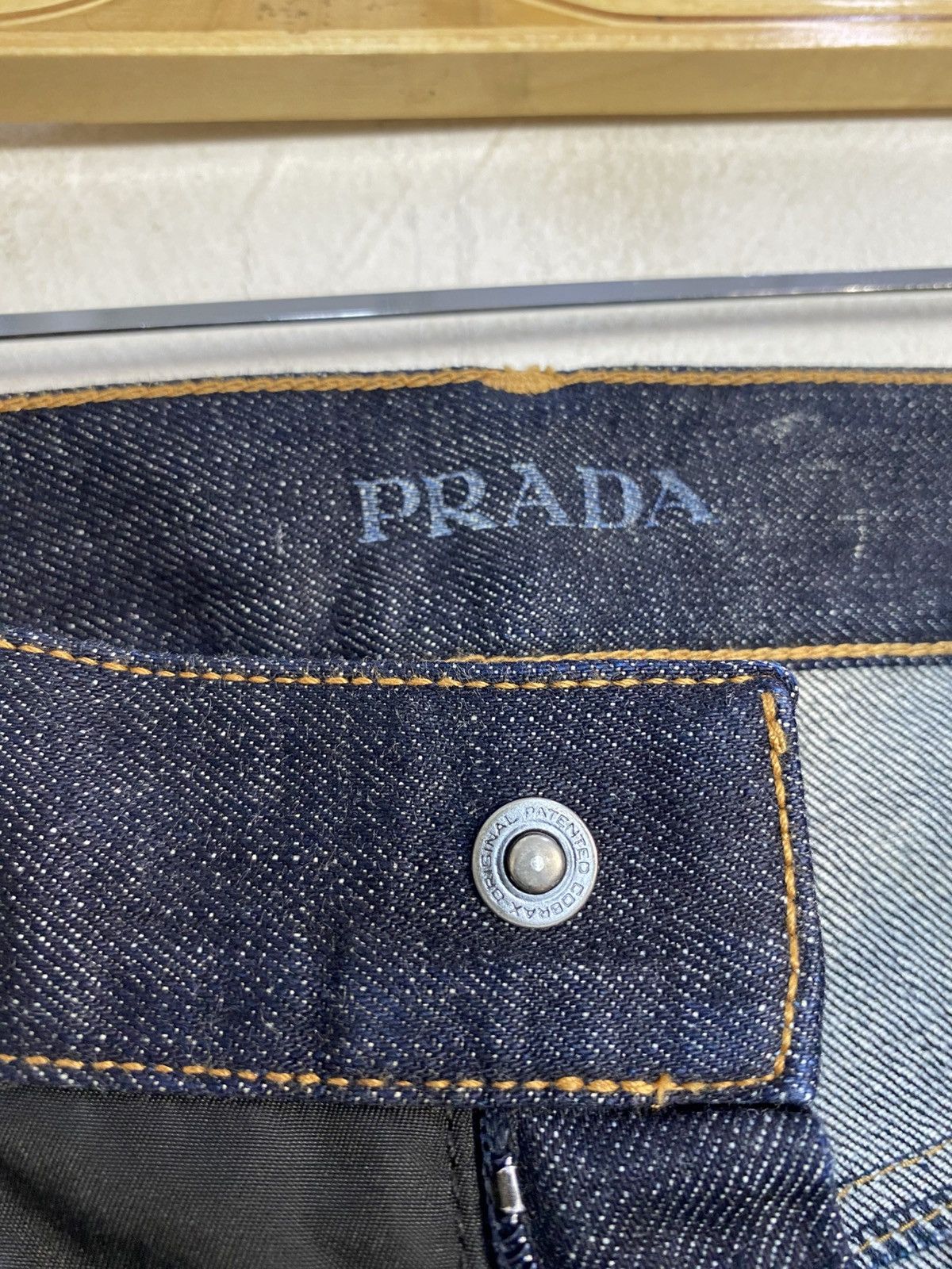 Prada Prada Italy Nylon Black Panel Selvedge Indigo Denim Jeans Size US 29 - 10 Thumbnail