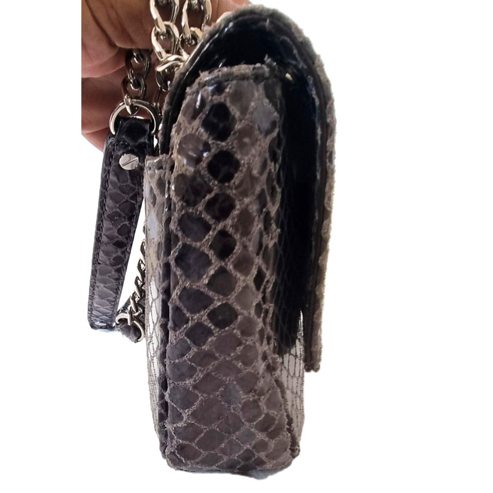 Michael Kors Michael Kors Fulton Python Embossed Leather Chain Strap Bag Size ONE SIZE - 4 Thumbnail