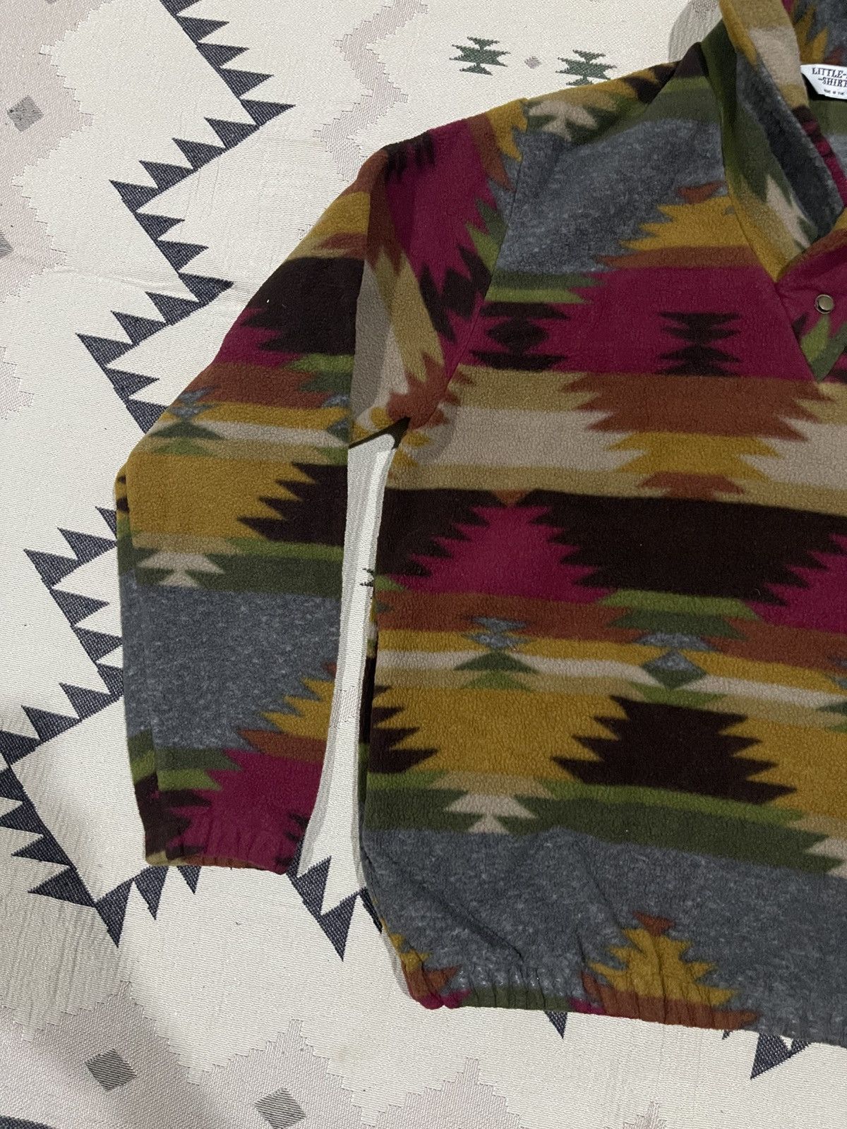 Vintage 1990s LITTLE BIG HORN SHIRT CO.SOUTHWEST PATERN SHAWL COLLAR Size US L / EU 52-54 / 3 - 3 Thumbnail