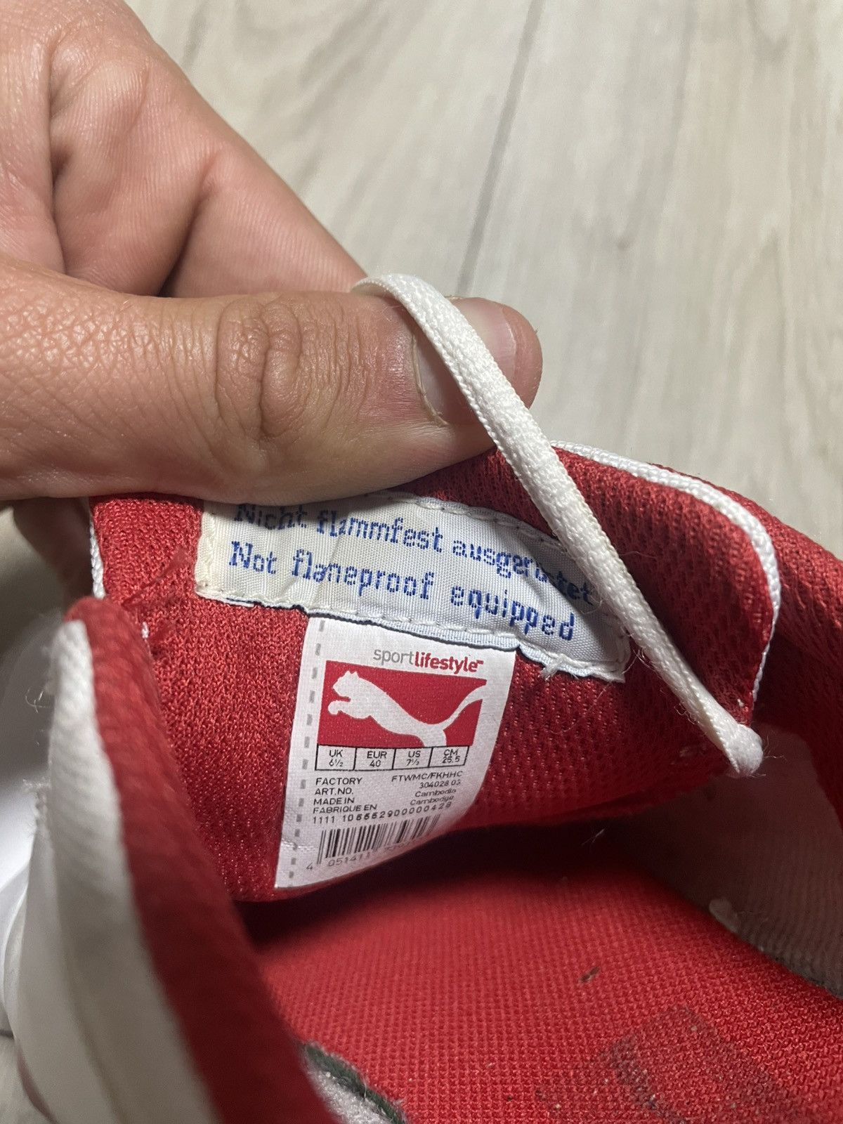 Ferrari × Puma × Vintage Vintage 00s Puma Ferrari Speed Cat F1 Red Leather Shoes Rare Size US 7.5 / EU 40-41 - 14 Thumbnail