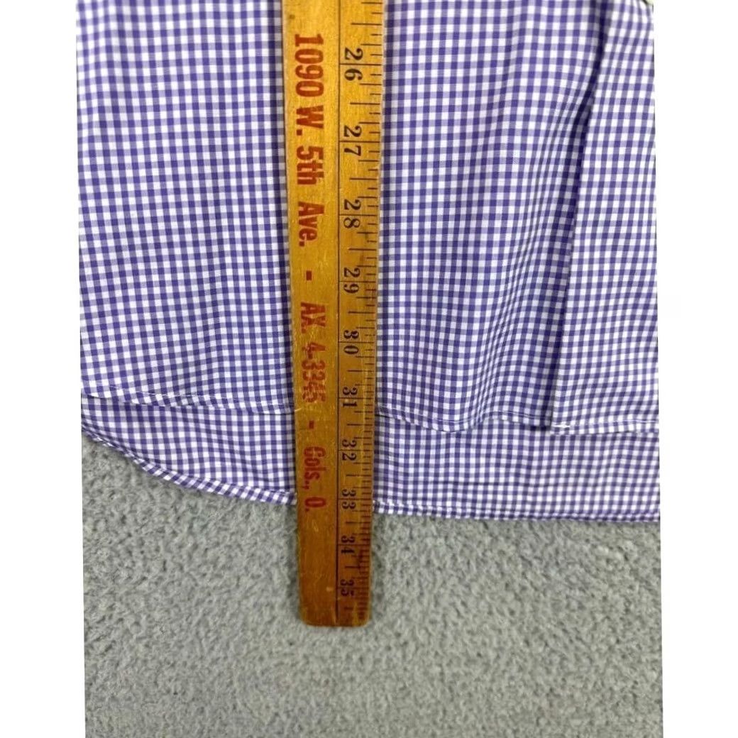 Vintage Turtleson Shirt Mens XL Purple Button Up Check Long Sleeve Pocket Casual EUC Size US XL / EU 56 / 4 - 7 Thumbnail