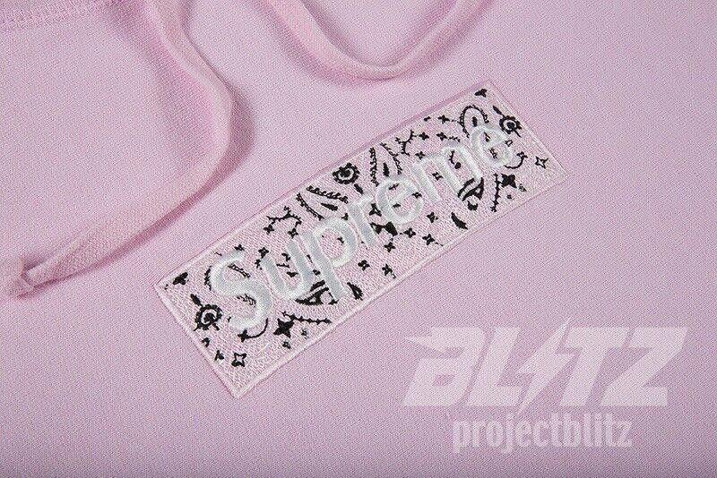 Supreme FW19 SUPREME BANDANA BOX LOGO HOODED SWEATSHIRT HOODIE PINK Size US L / EU 52-54 / 3 - 3 Thumbnail
