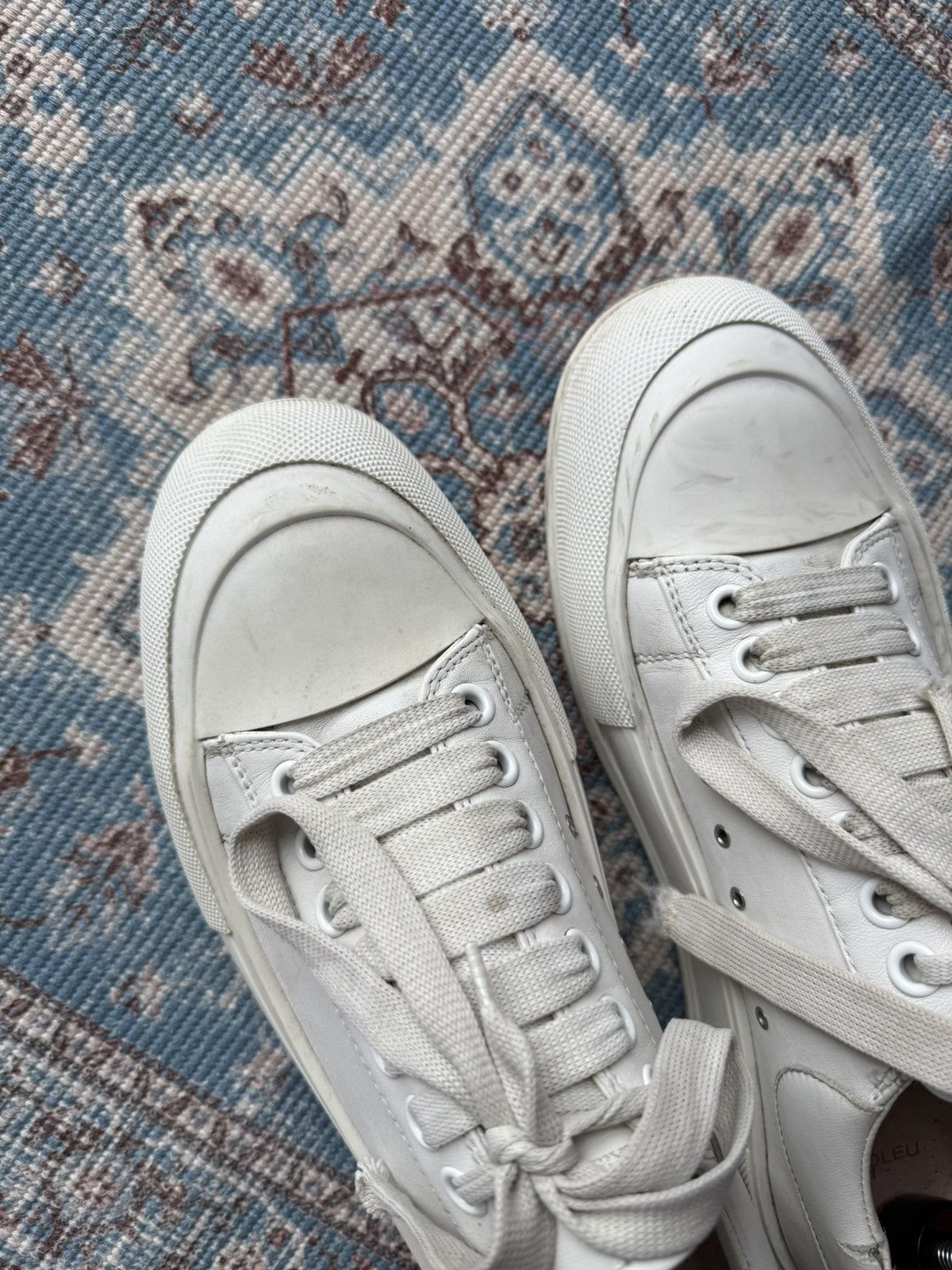 Alexander McQueen Alexander McQueen Deck Lace-Up Plimsoll Leather Shoes Sz43,5 Size US 10.5 / EU 43-44 - 13 Thumbnail
