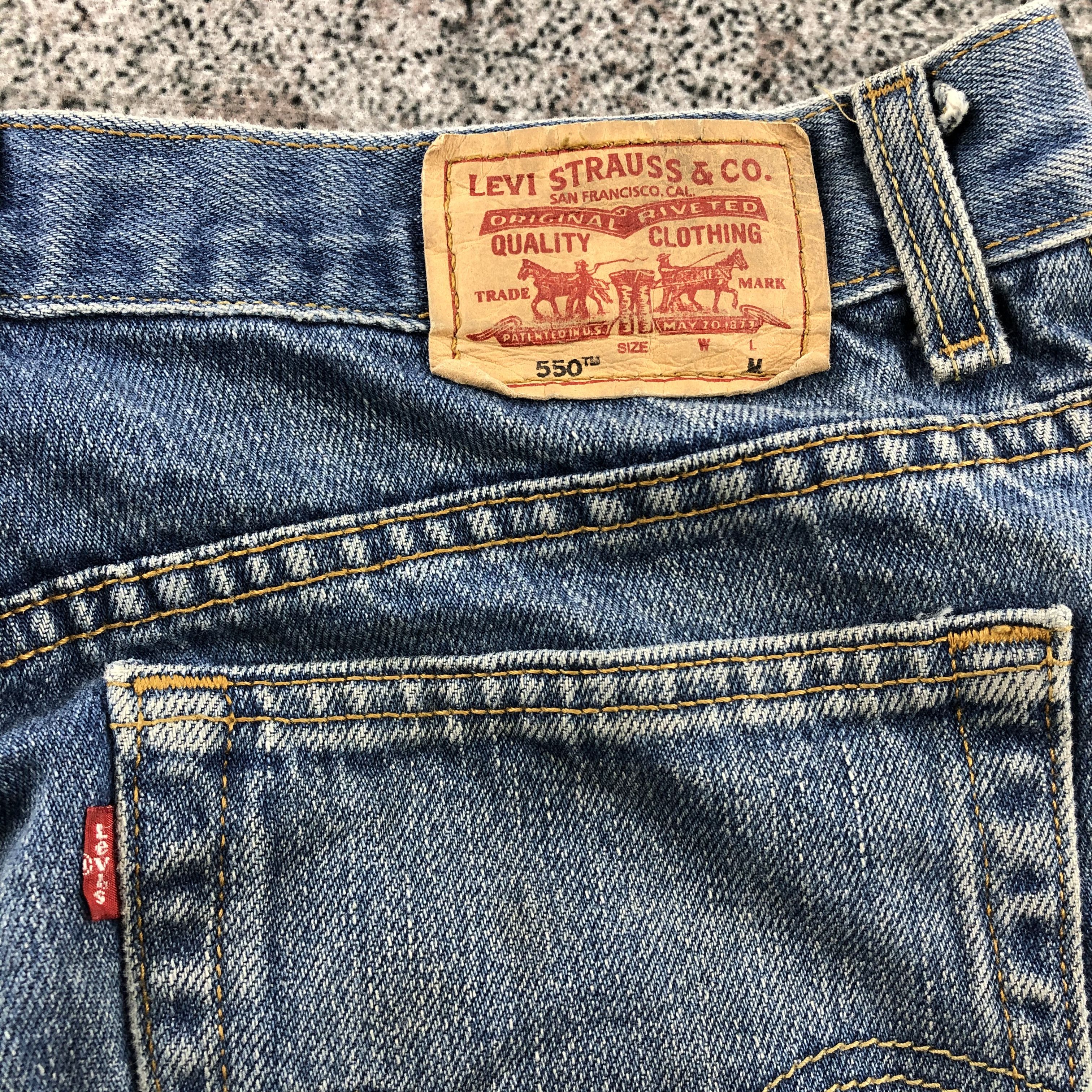 Levi's Vintage Levis 550 Jeans Dirty Blue Wash Denim KJ589 Size US 32 / EU 48 - 5 Thumbnail