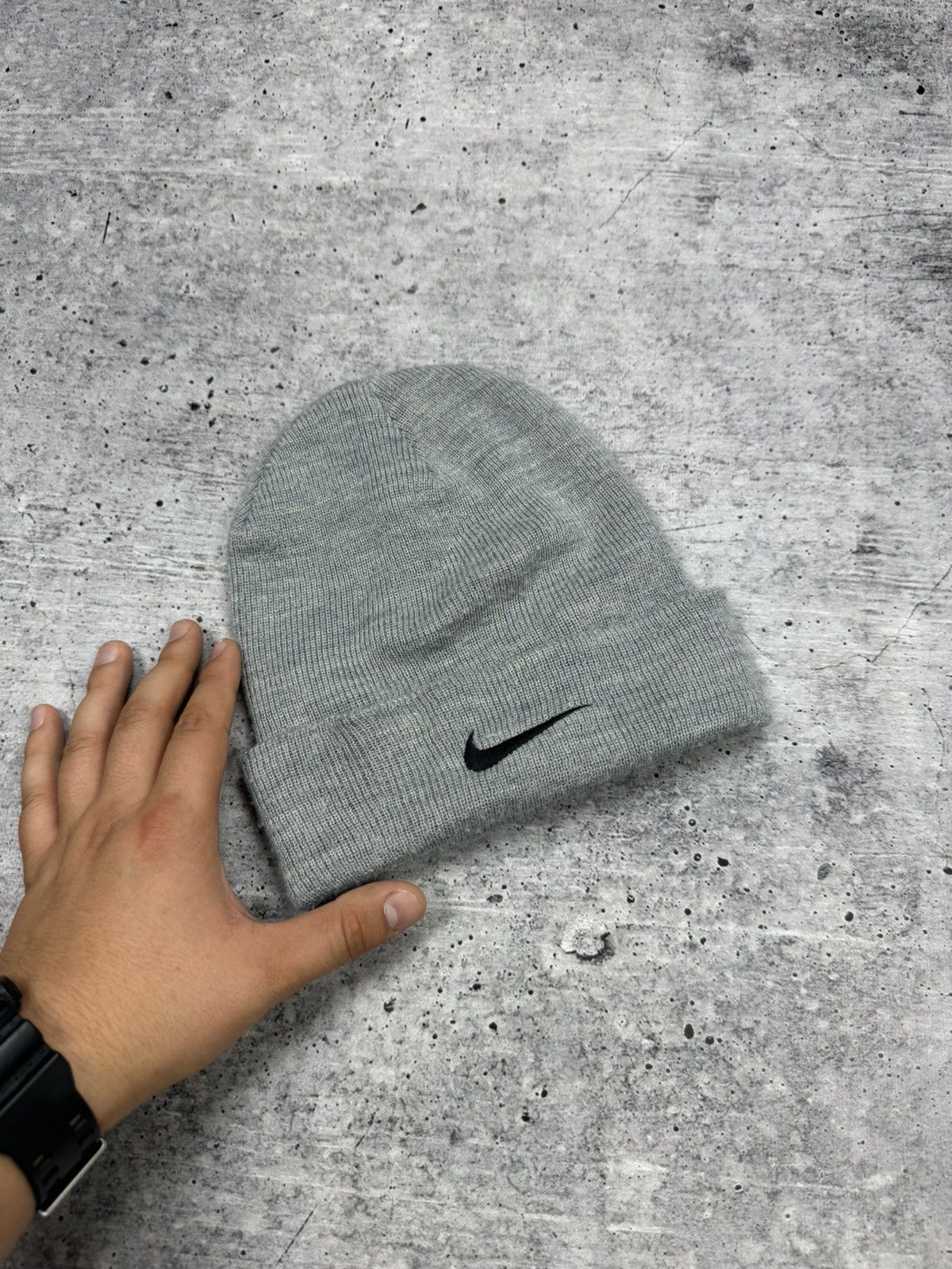 Nike × Vintage Vintage Nike 90’s Y2K Style Warm Hat Beanie SWOOSH Logo Size ONE SIZE - 2 Thumbnail