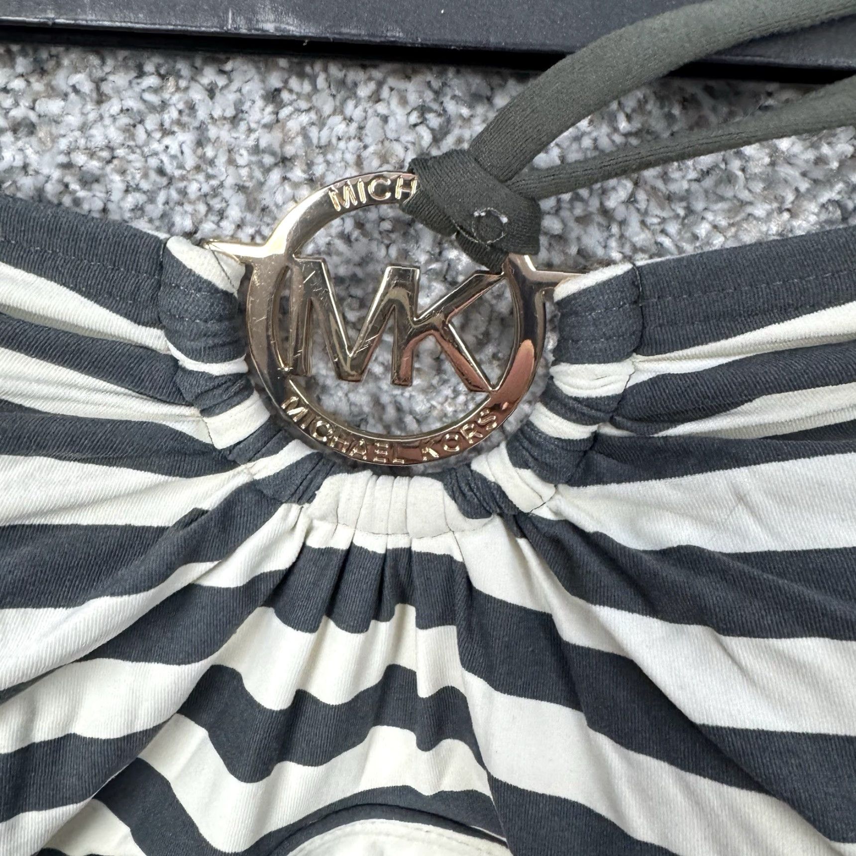 Michael Kors **Designer Michael Kors Black & White Striped M Tankini** User: Designer Michael Kors Black & White Striped M Tankini Size ONE SIZE - 4 Thumbnail