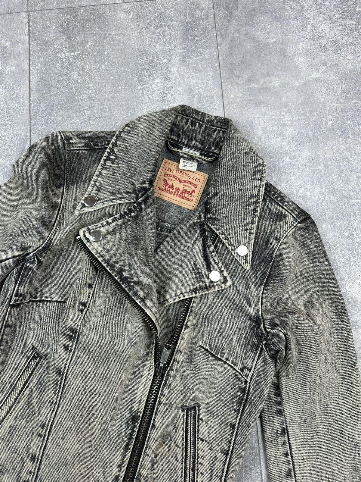Levi's Levis Women’s Denim Rider Retro Silver Jacket Size XS / US 0-2 / IT 36-38 - 6 Thumbnail