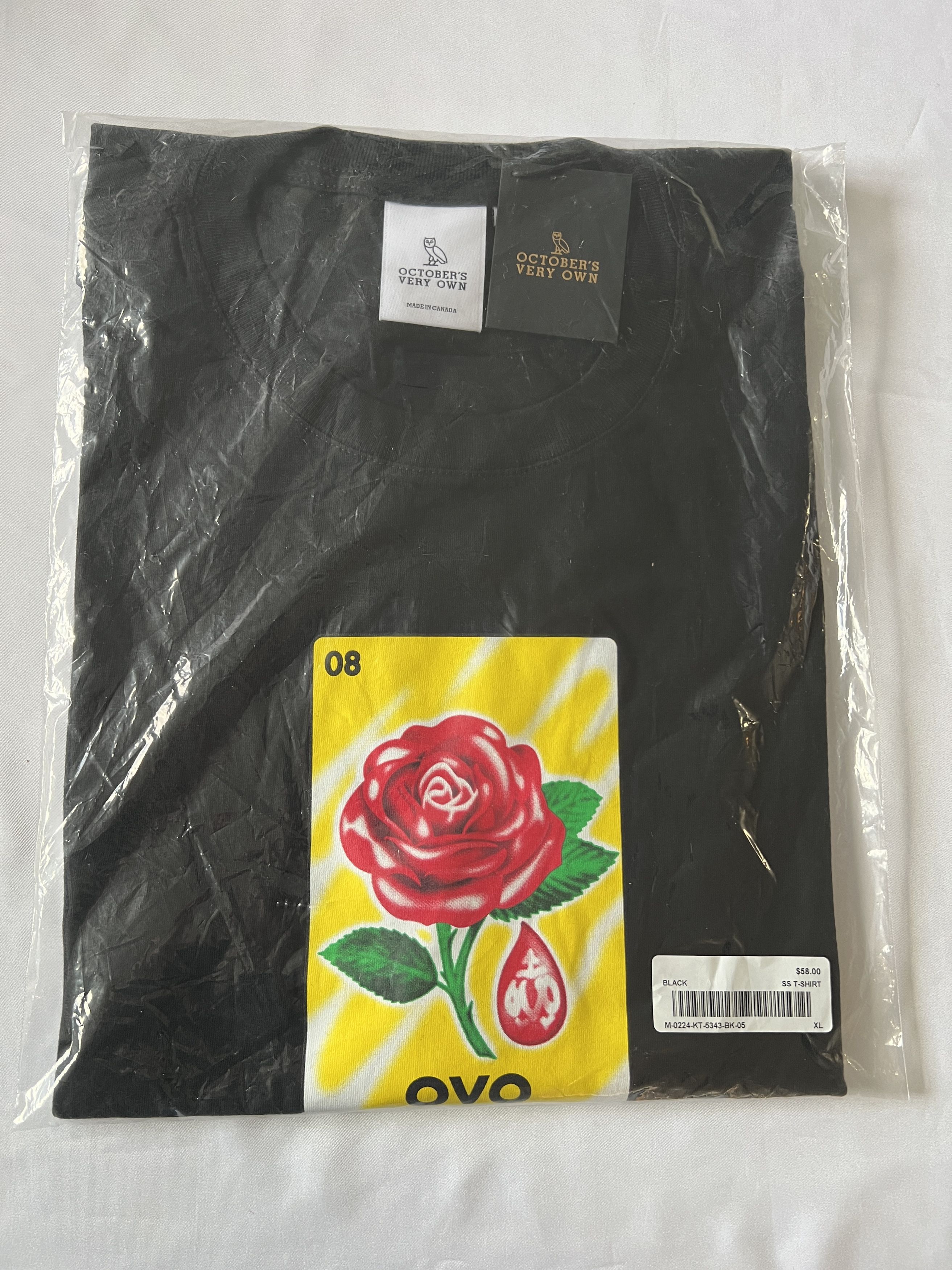 Drake *RARE* OVO SANDRA'S ROSE BLACK T-SHIRT TEE Size US XL / EU 56 / 4 - 2 Thumbnail